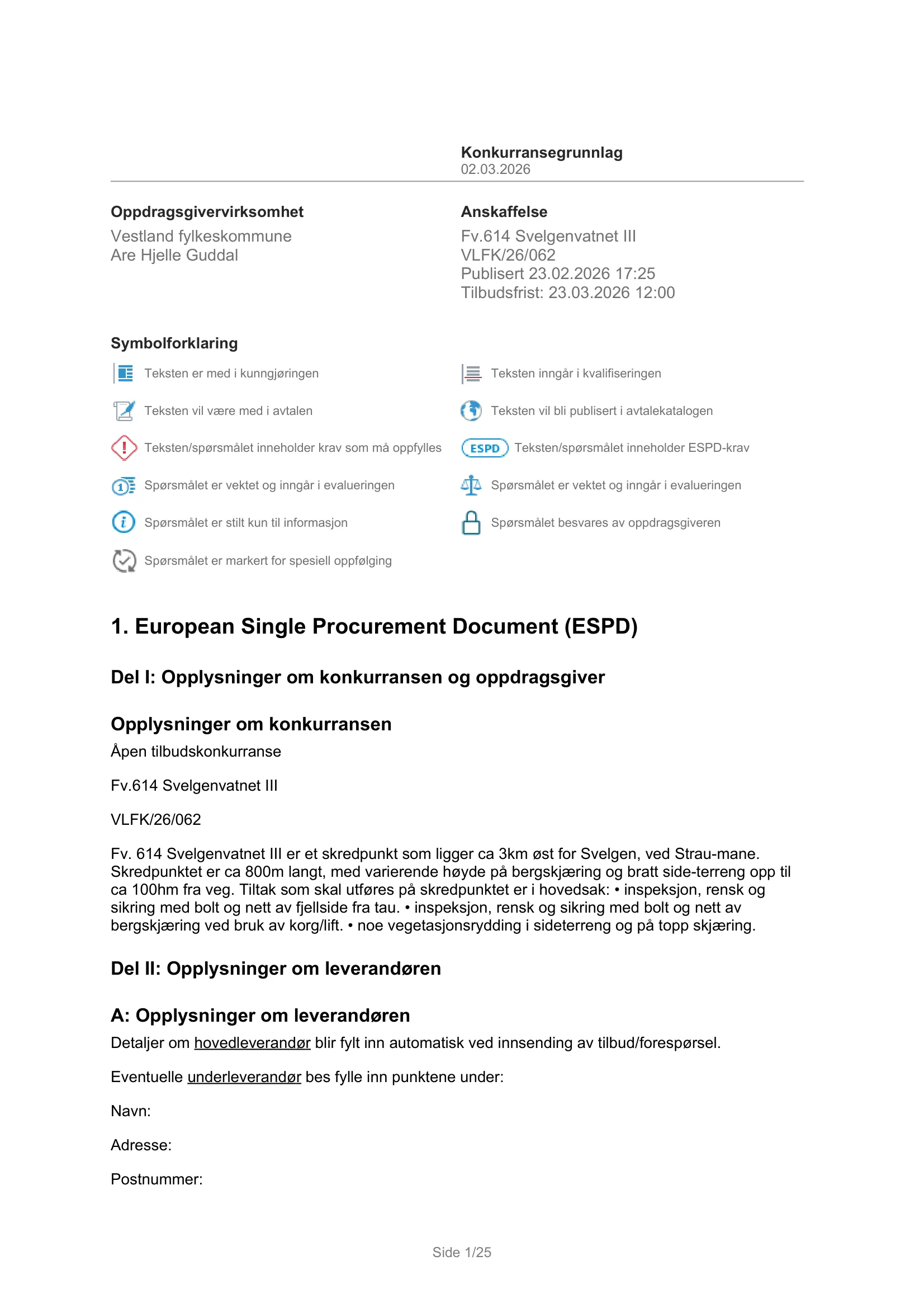 Konkurransebeskrivelse