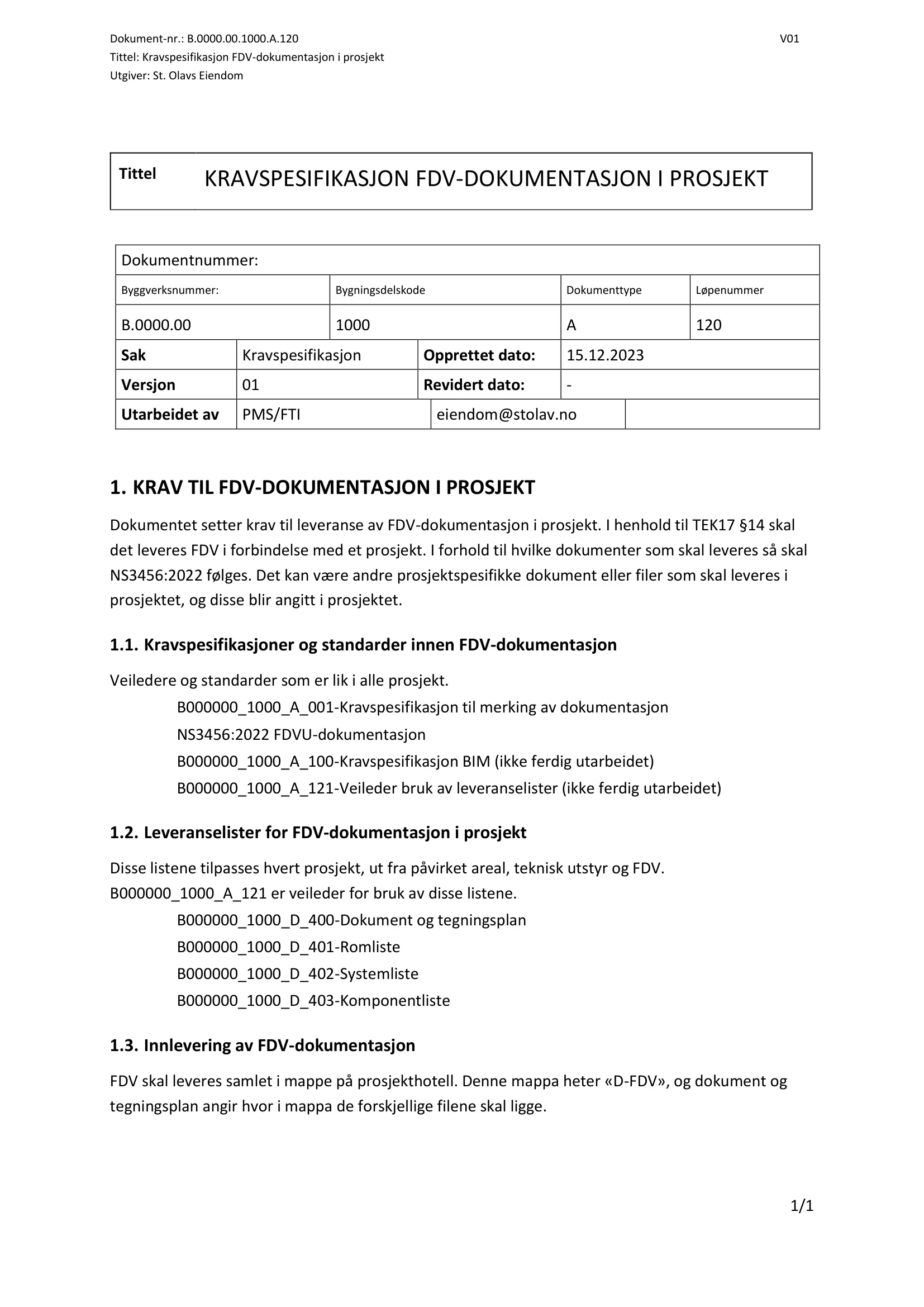 Kravspesifikasjon