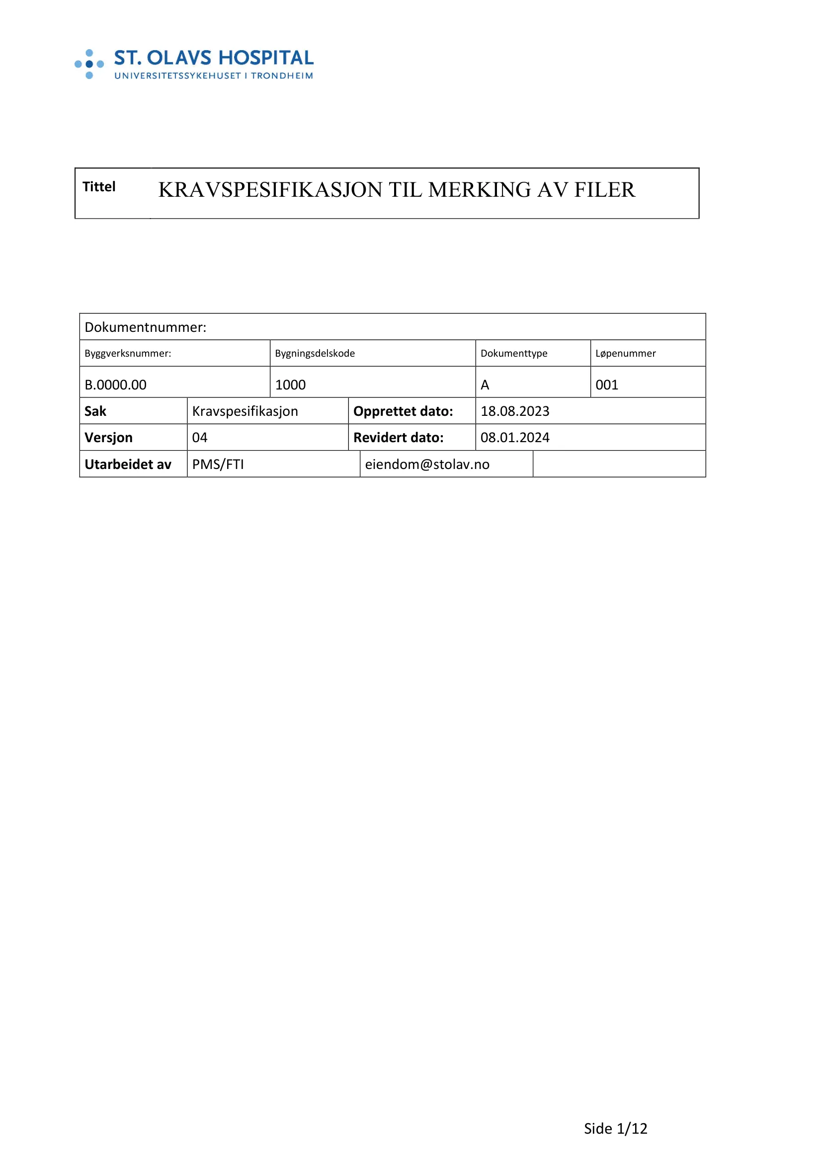Kravspesifikasjon
