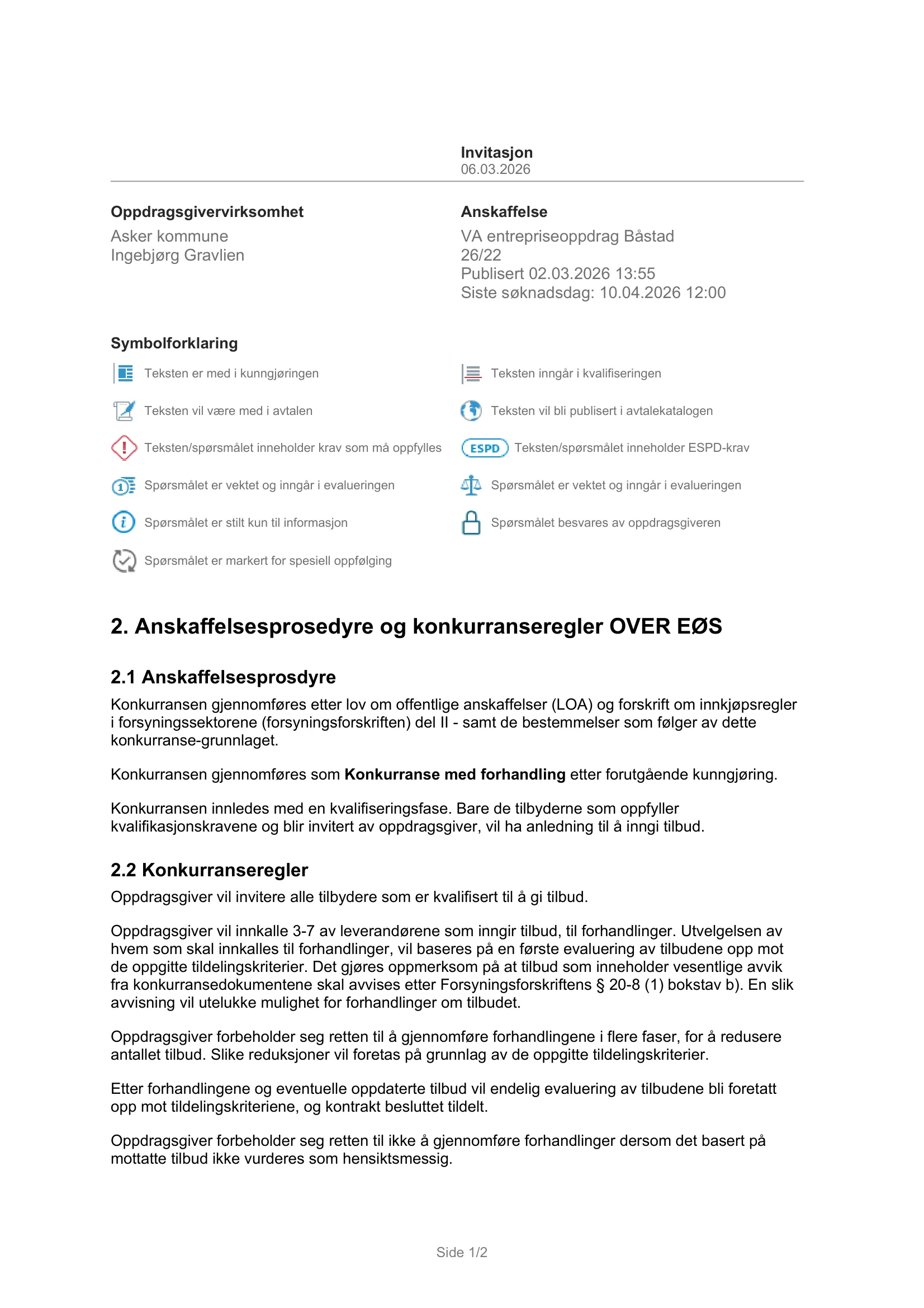 Konkurransebeskrivelse