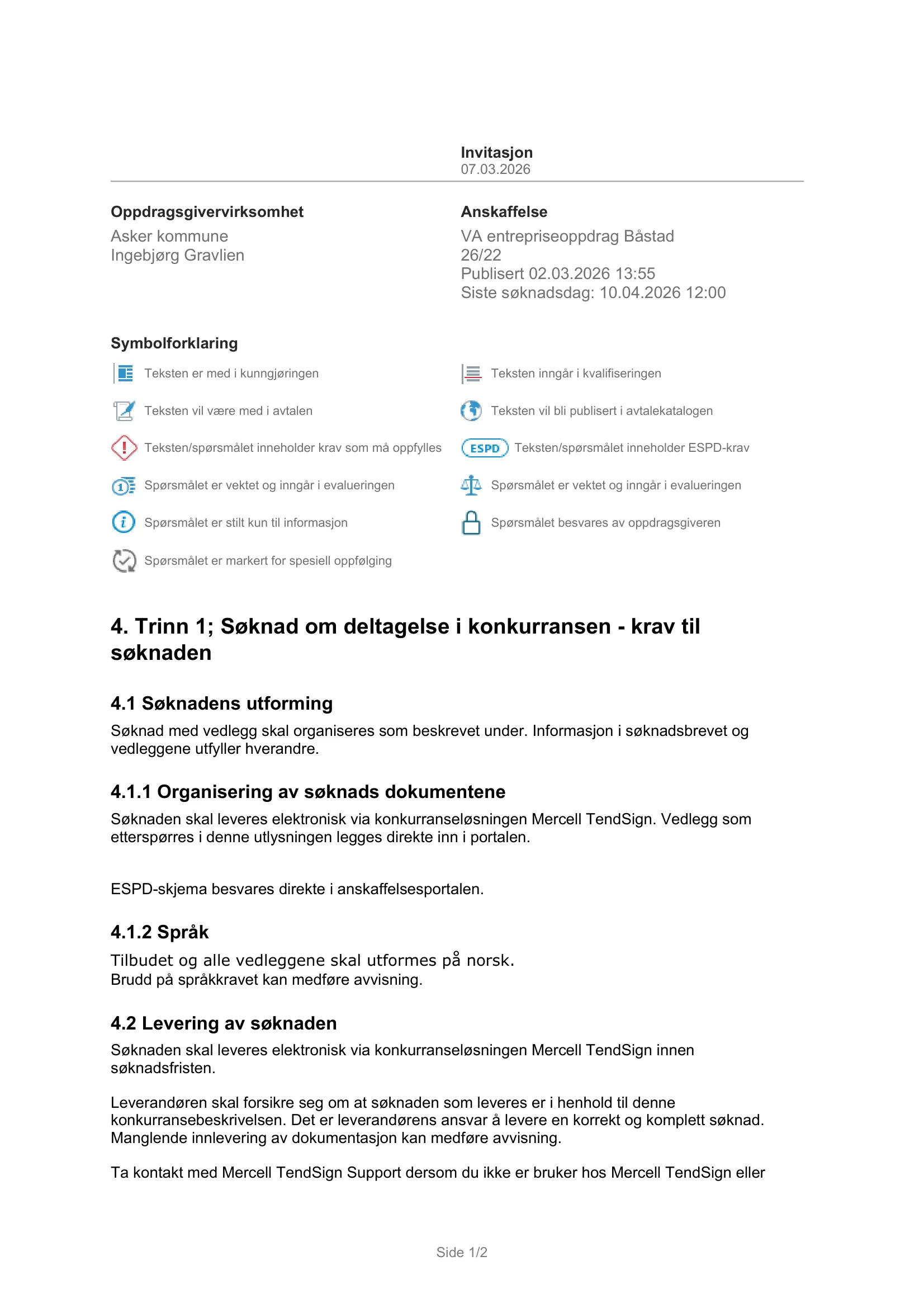 Konkurransebeskrivelse