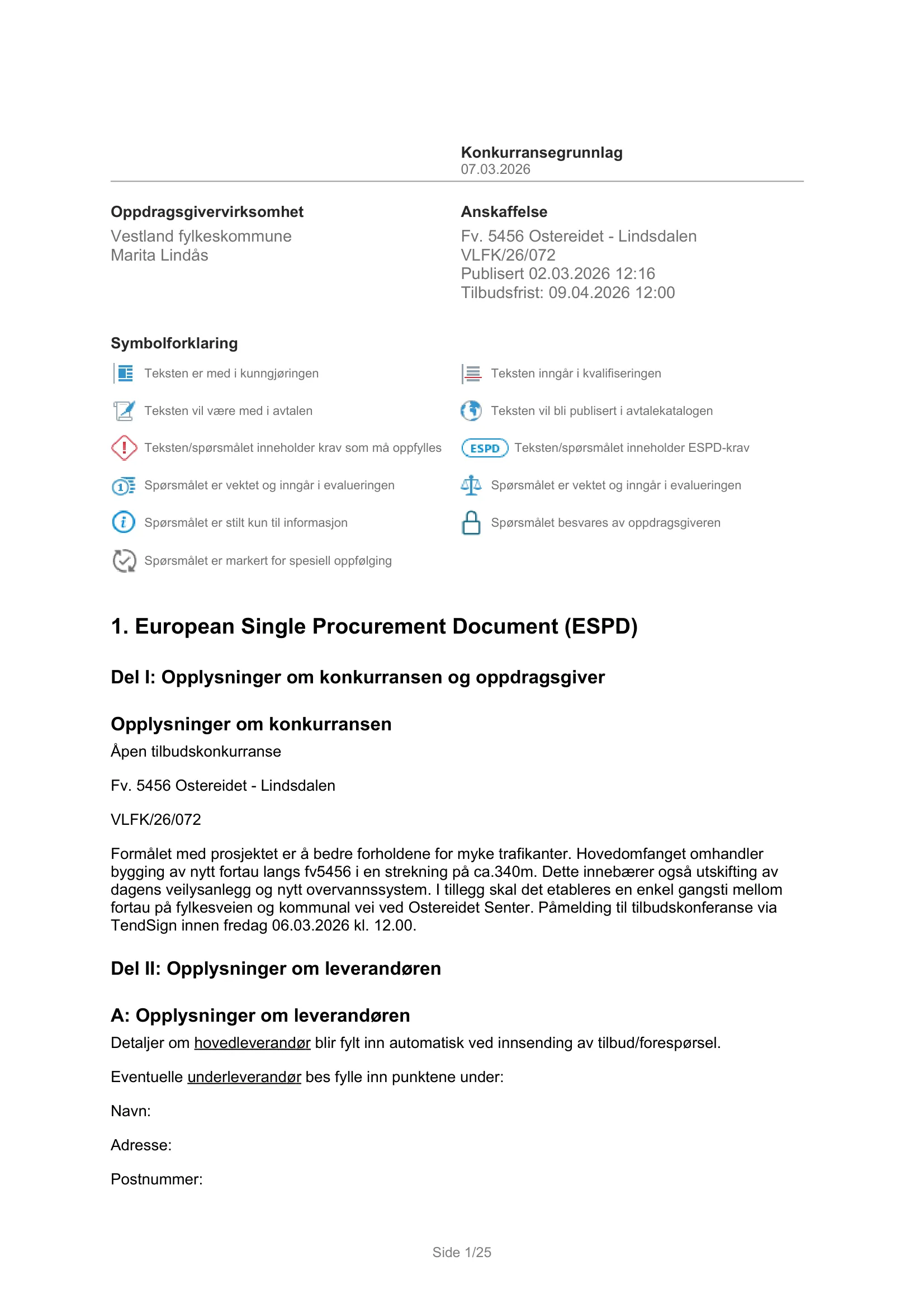 Konkurransebeskrivelse