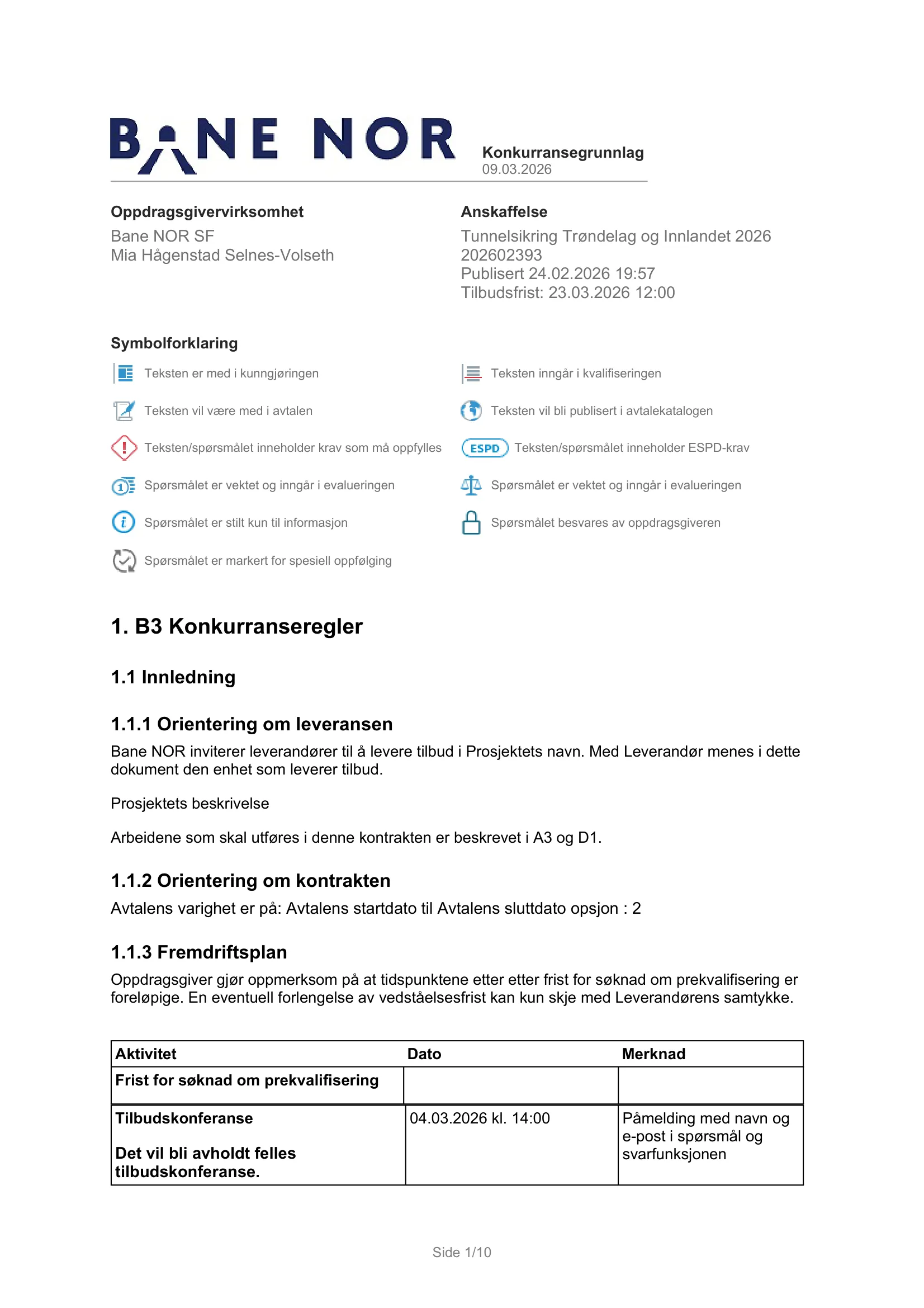 Konkurransebeskrivelse