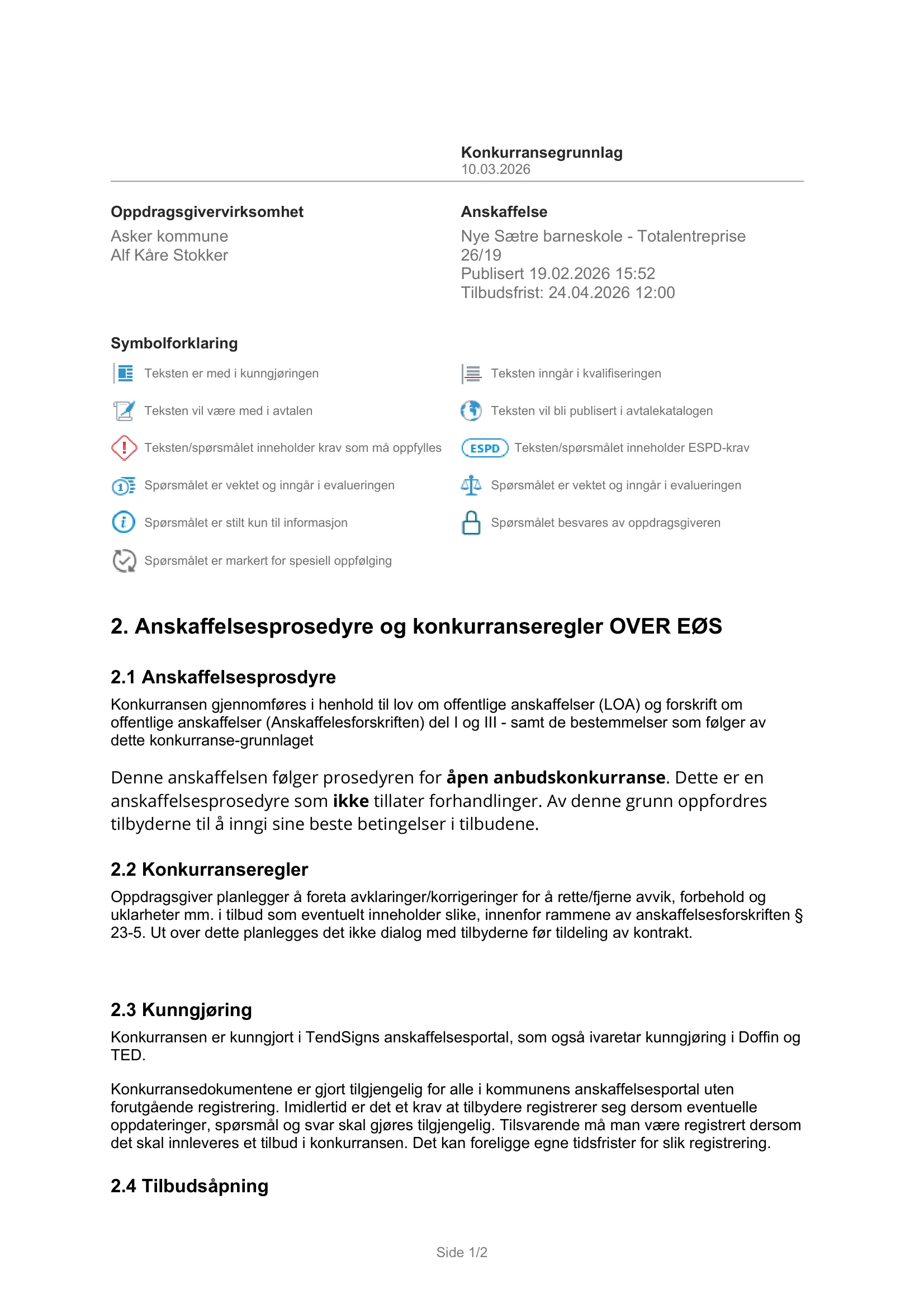 Konkurransebeskrivelse