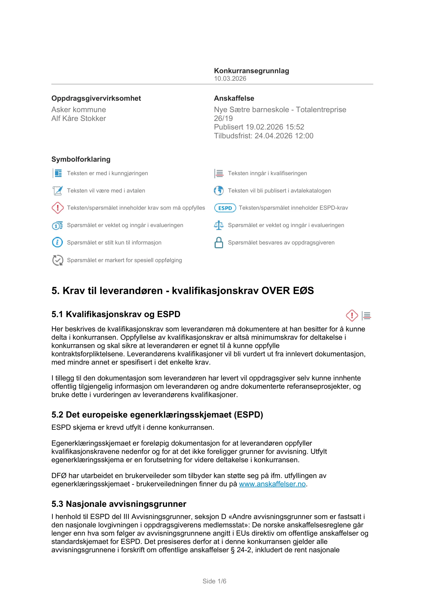 Konkurransebeskrivelse