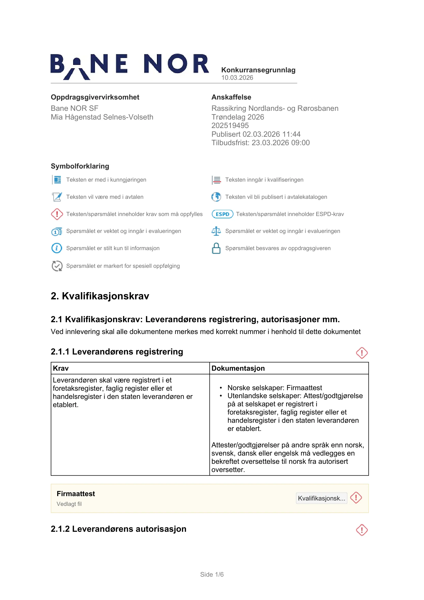 Konkurransebeskrivelse