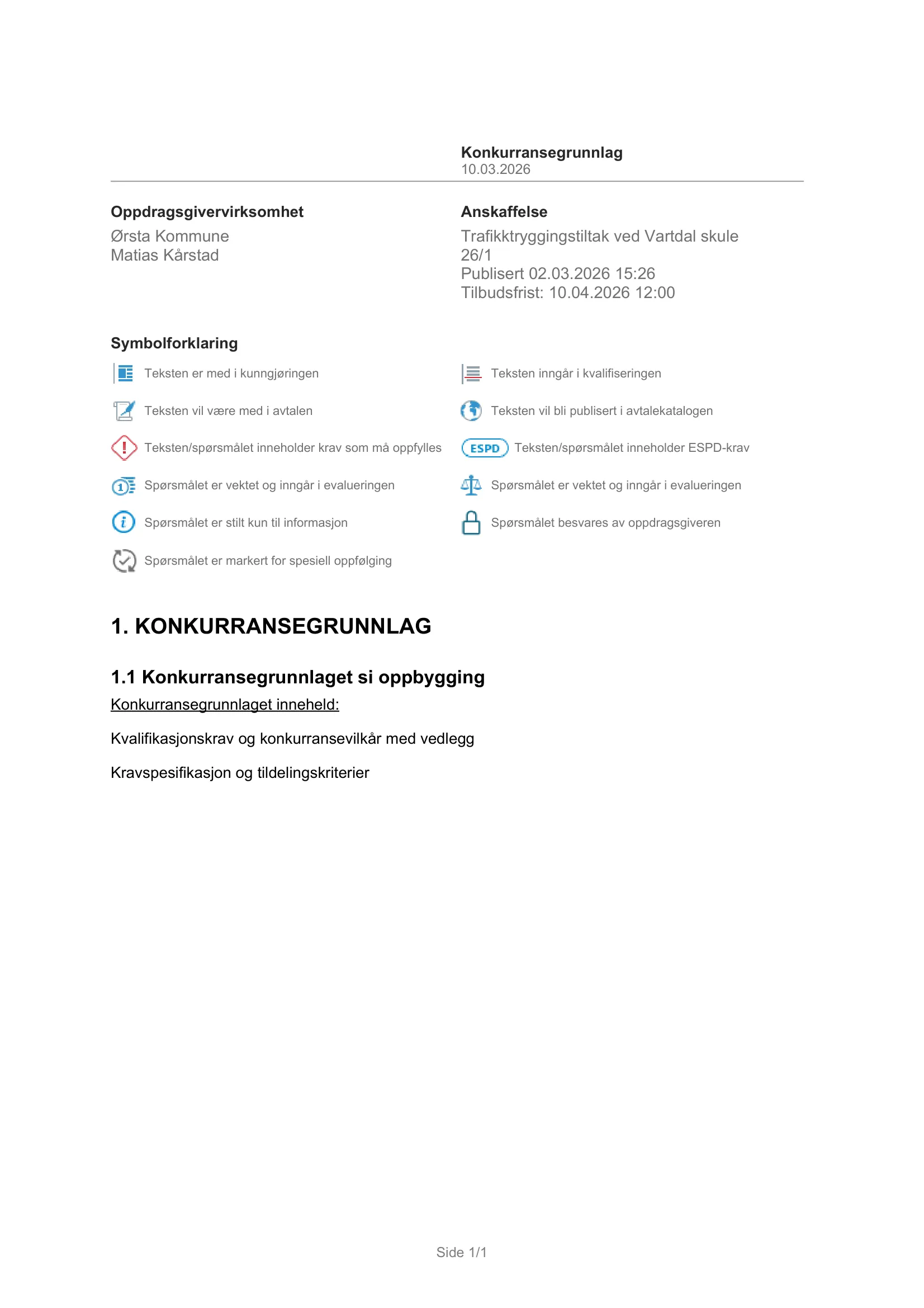 Konkurransebeskrivelse