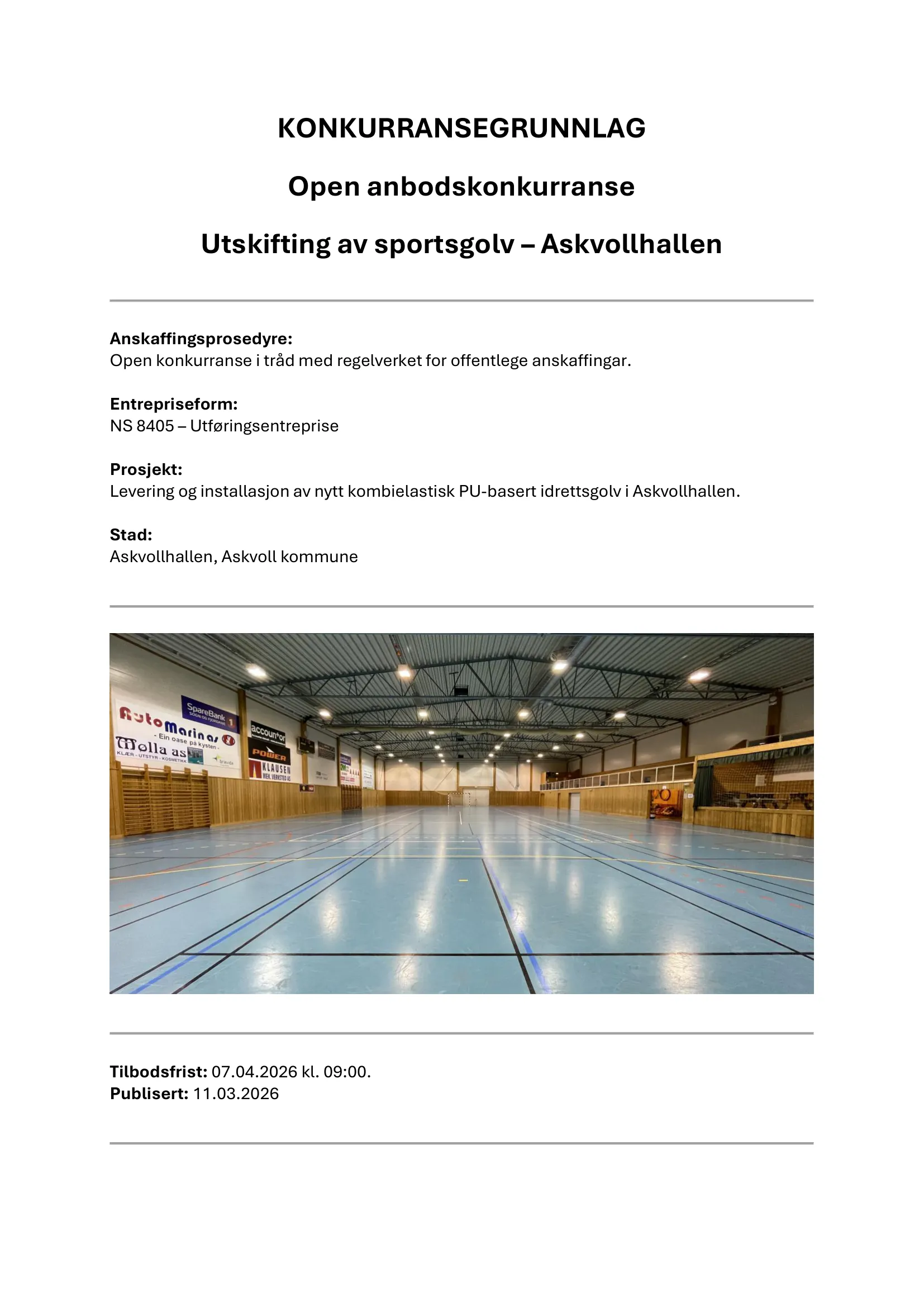 Konkurransebeskrivelse