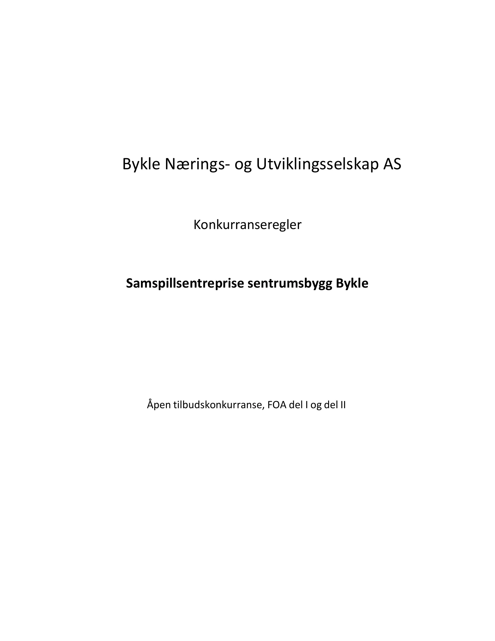 Konkurransebeskrivelse