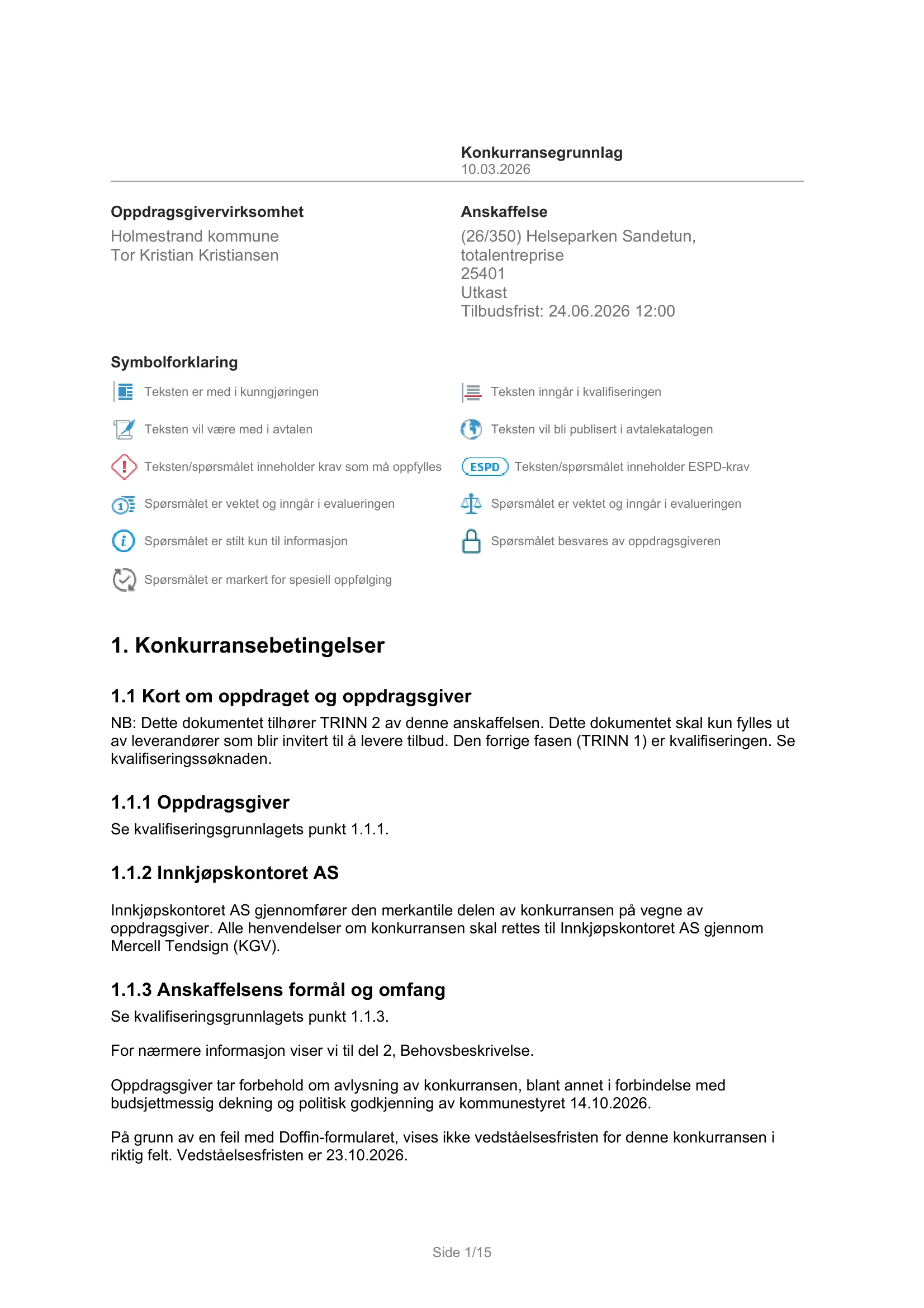 Konkurransebeskrivelse