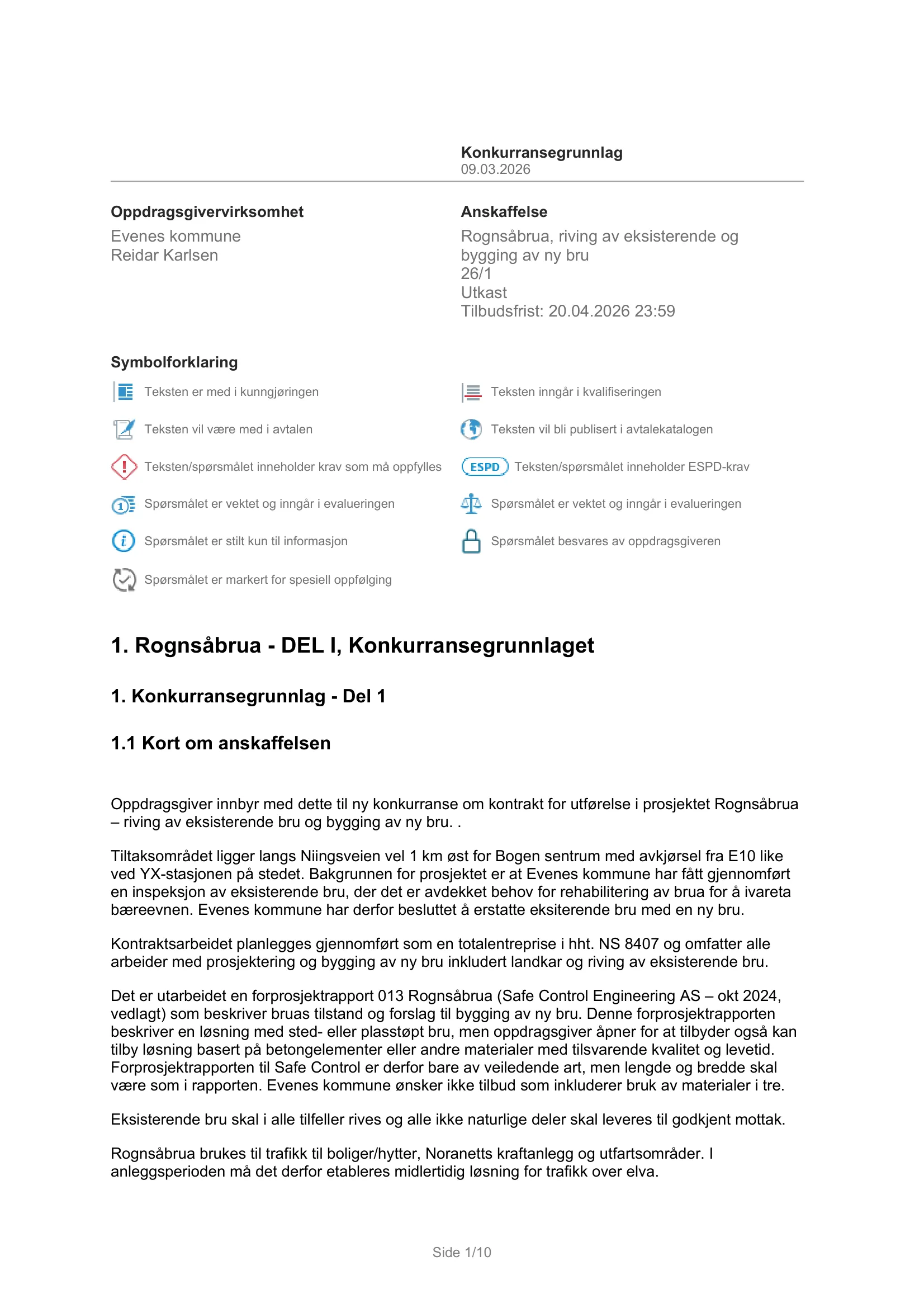 Konkurransebeskrivelse