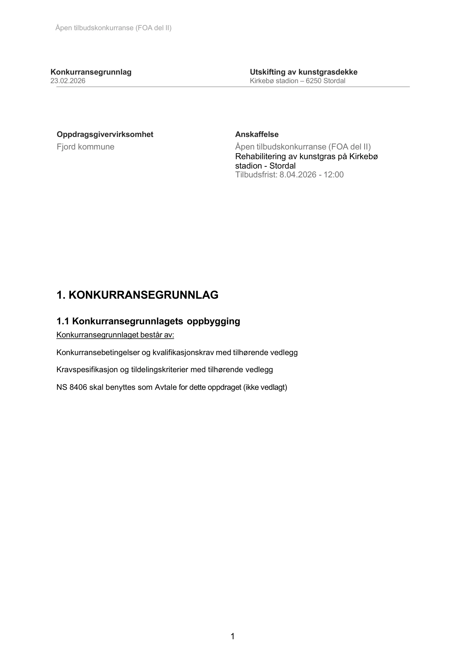 Konkurransebeskrivelse