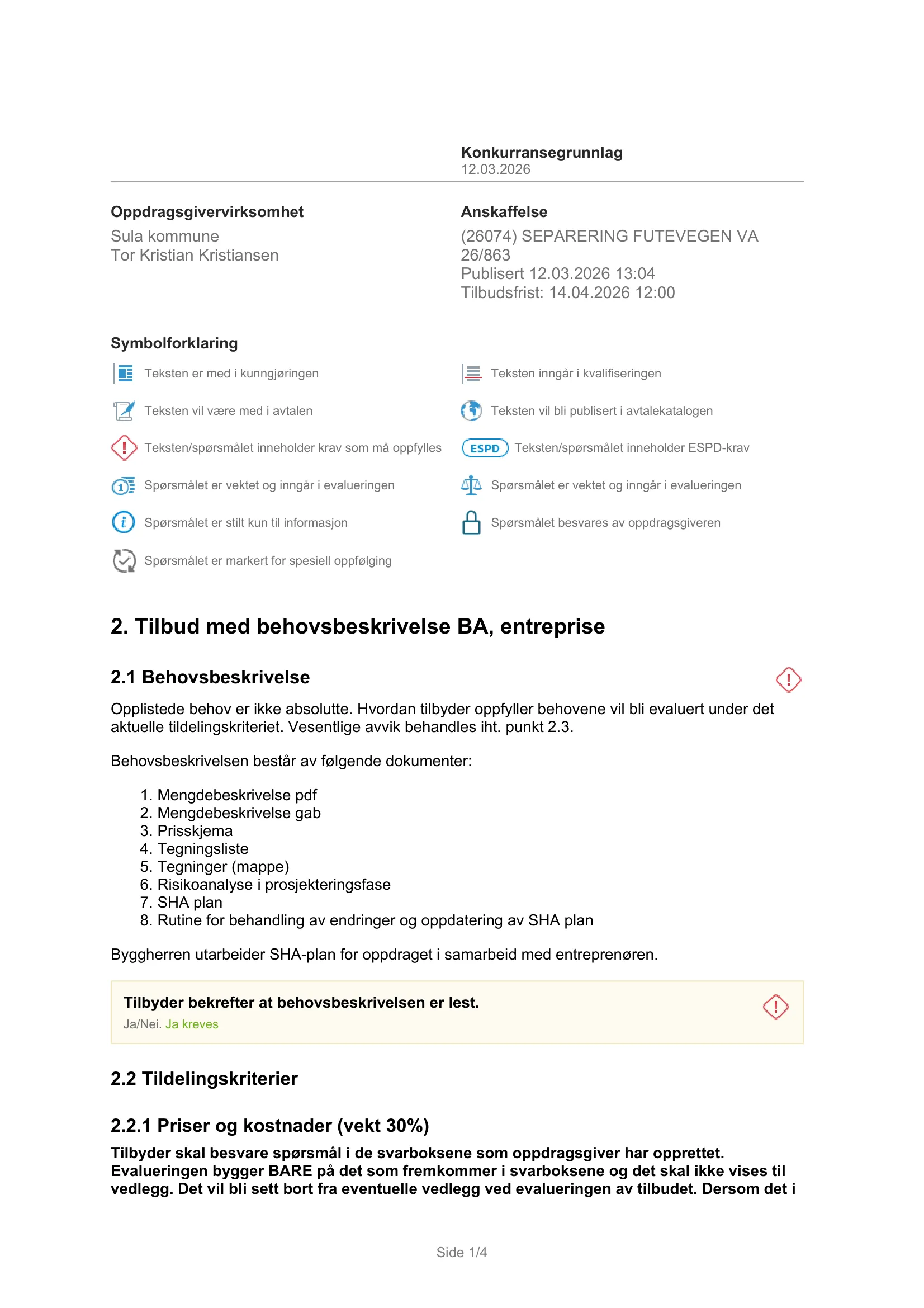 Konkurransebeskrivelse