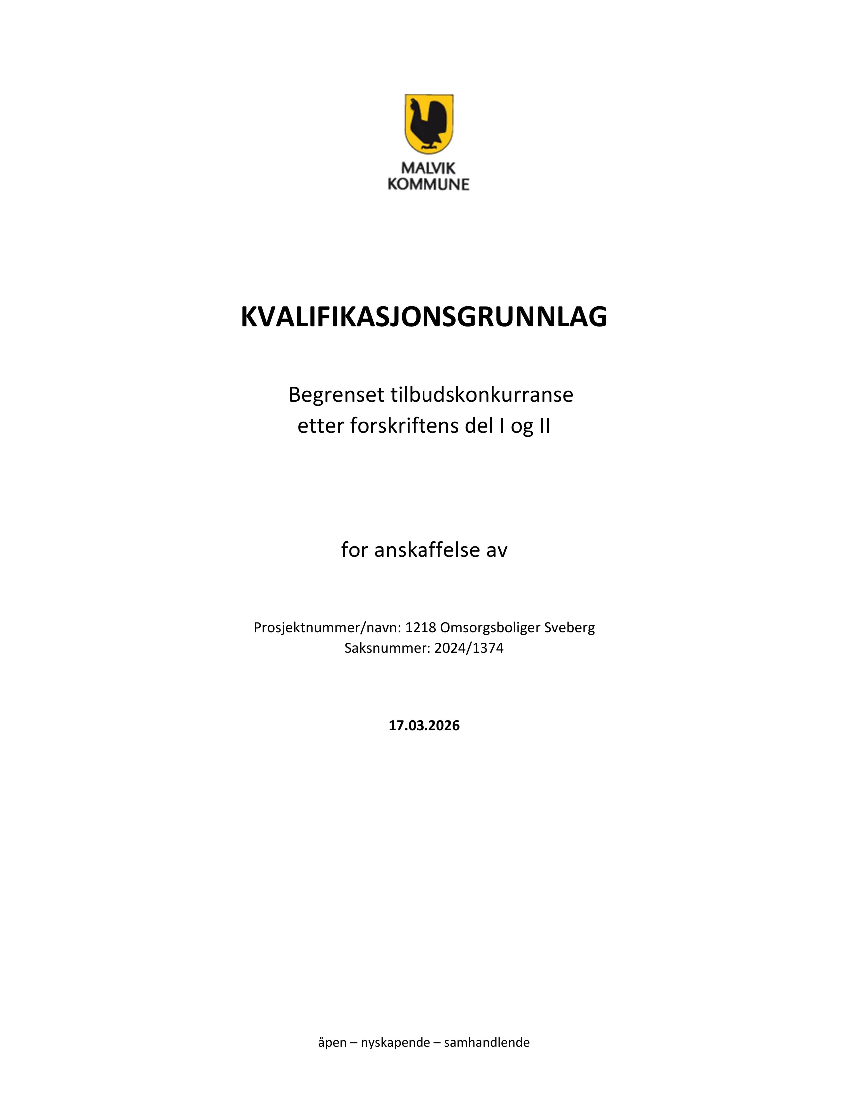 Konkurransebeskrivelse