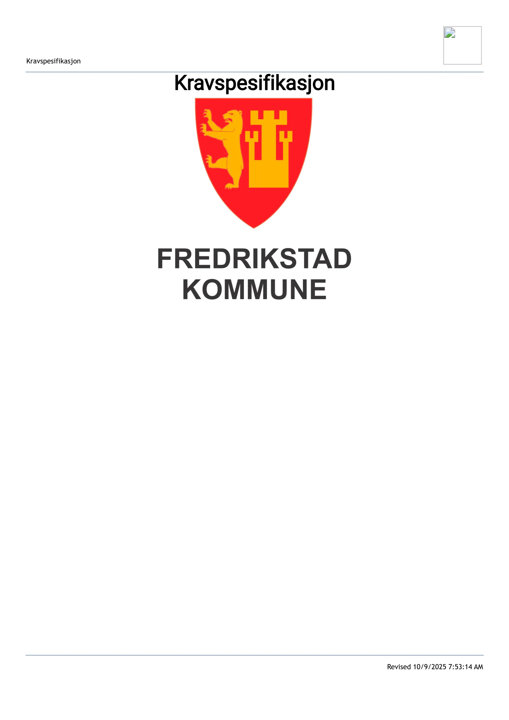 Kravspesifikasjon