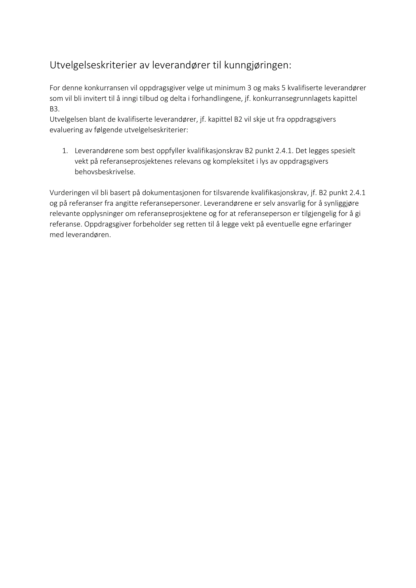 Konkurransebeskrivelse