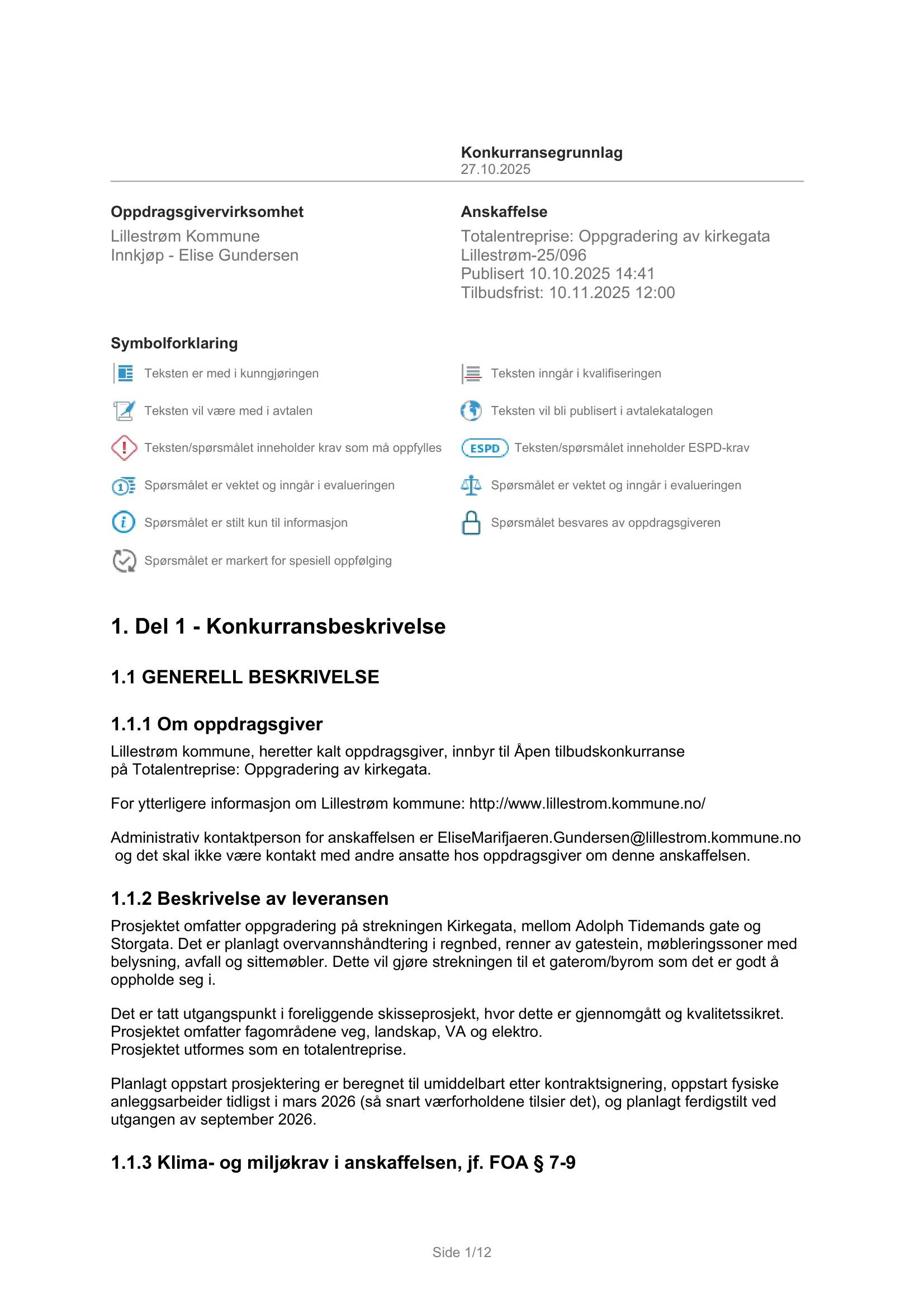 Konkurransebeskrivelse