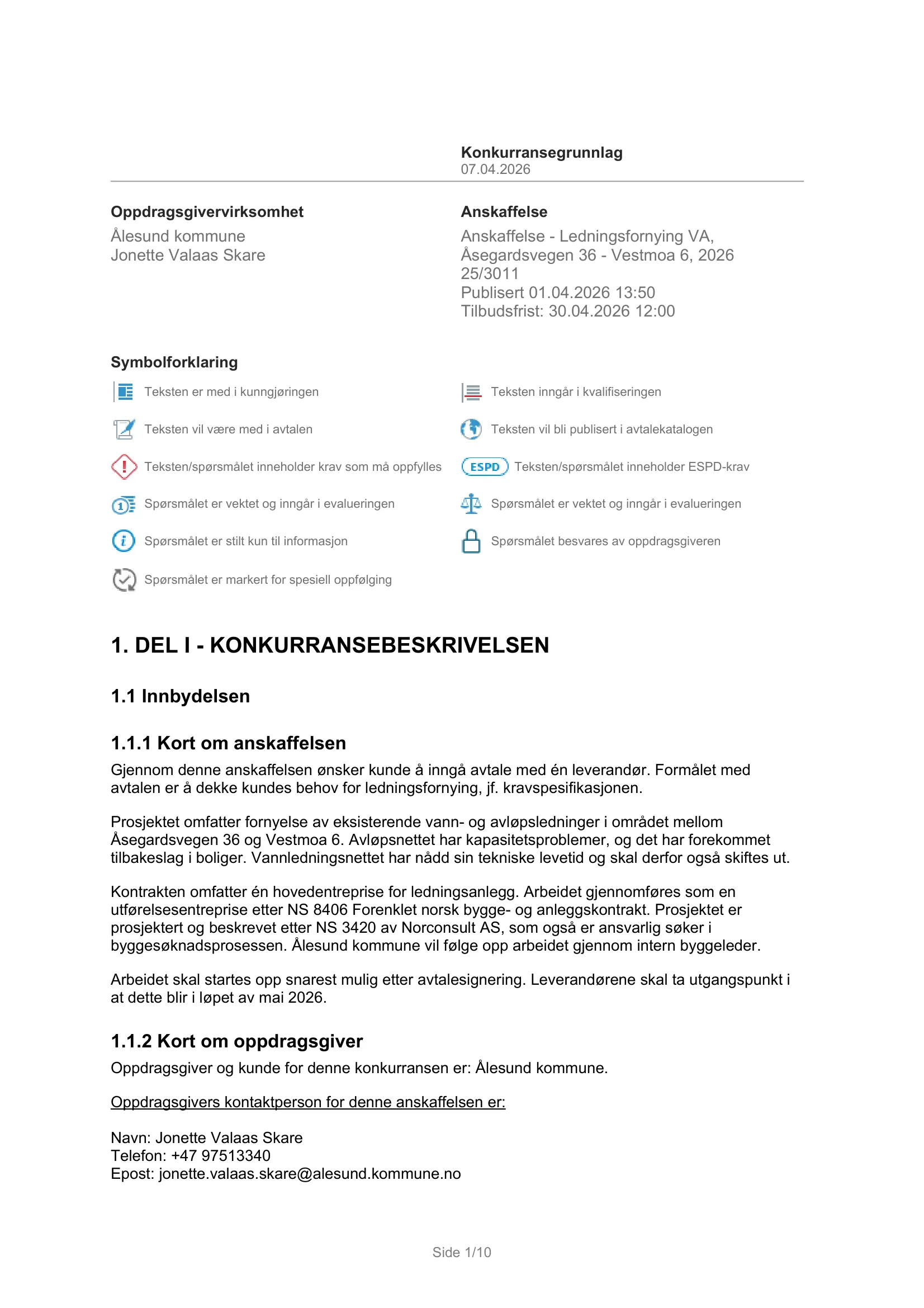 Konkurransebeskrivelse