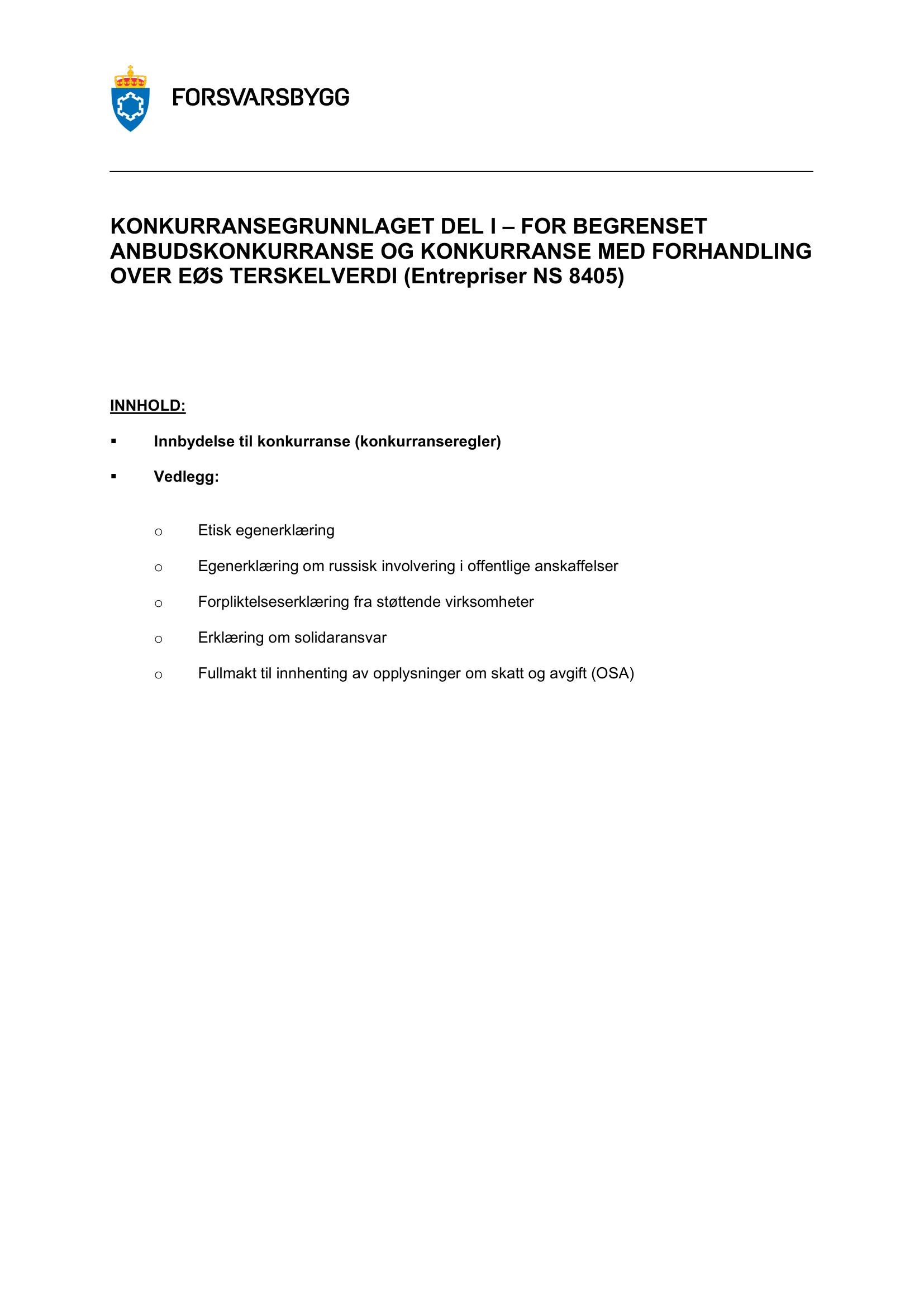 Konkurransebeskrivelse