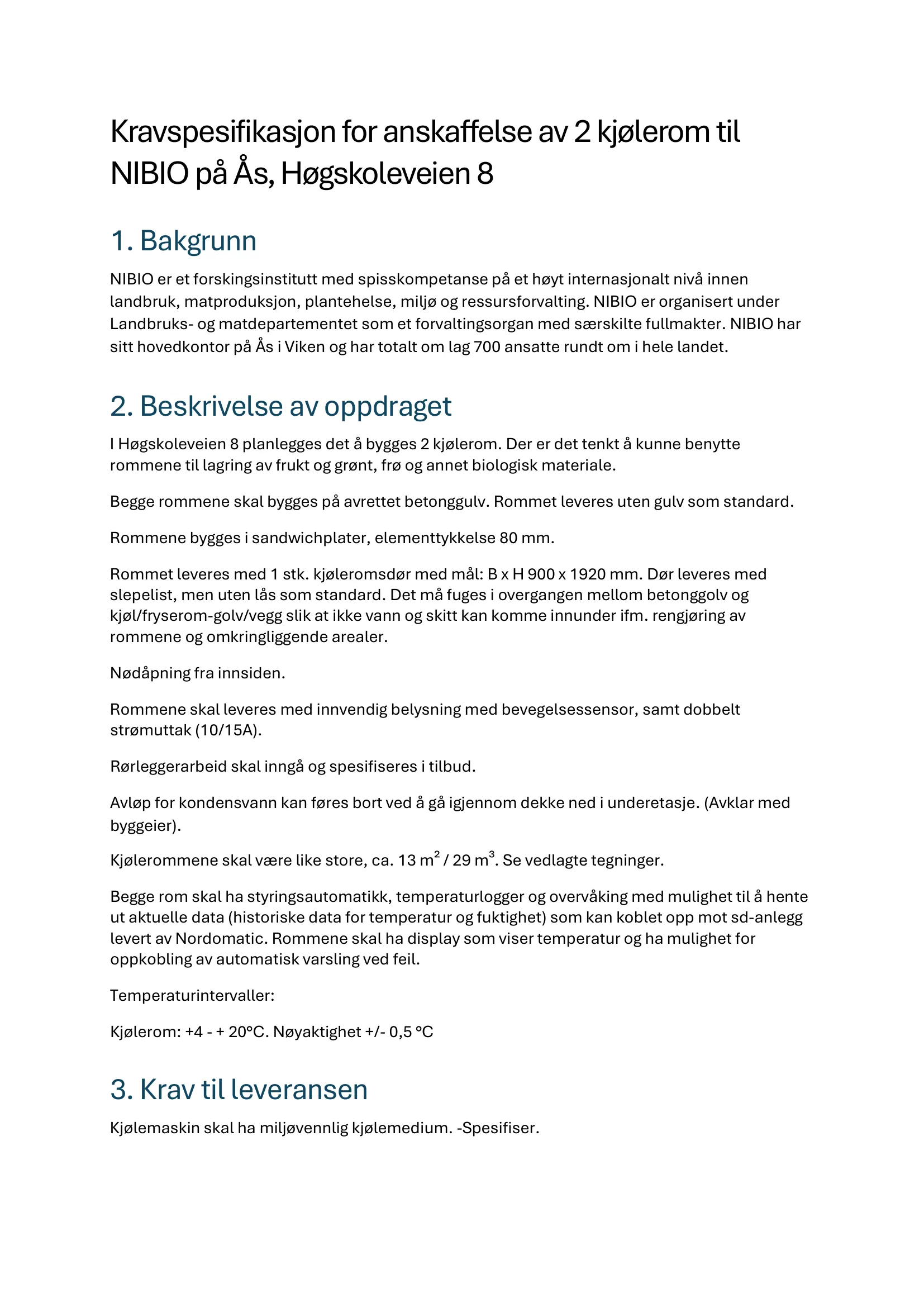 Kravspesifikasjon