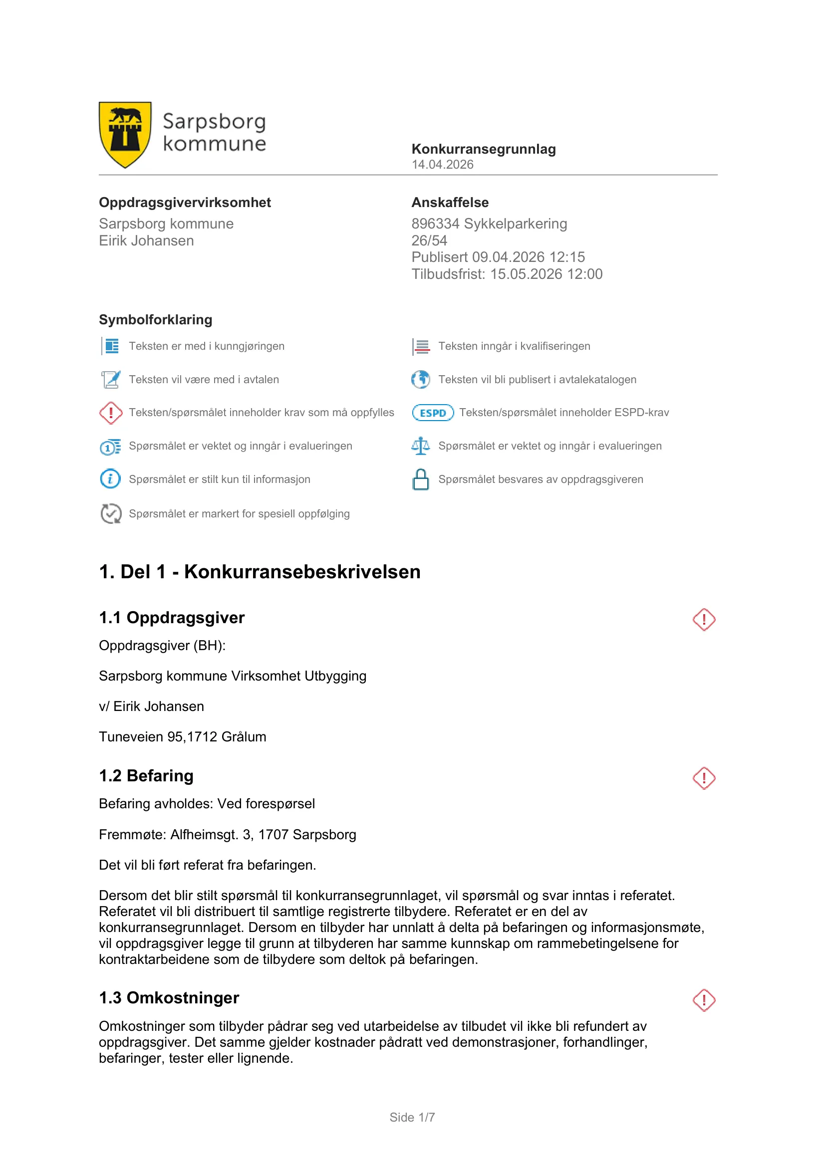 Konkurransebeskrivelse