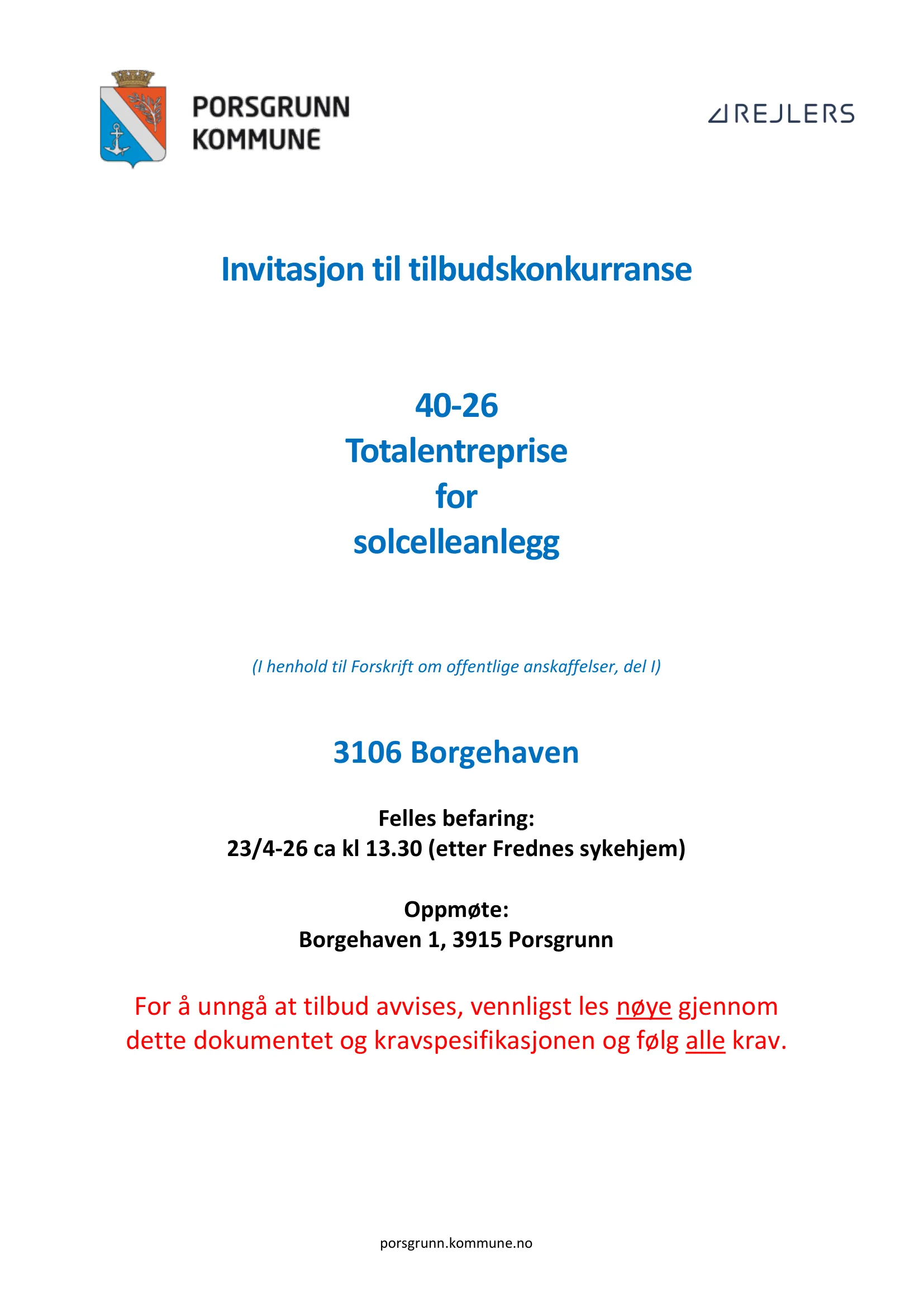 Konkurransebeskrivelse
