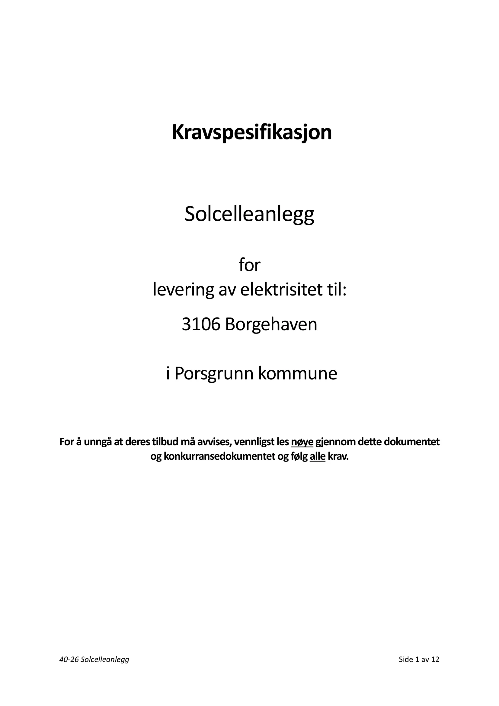 Kravspesifikasjon