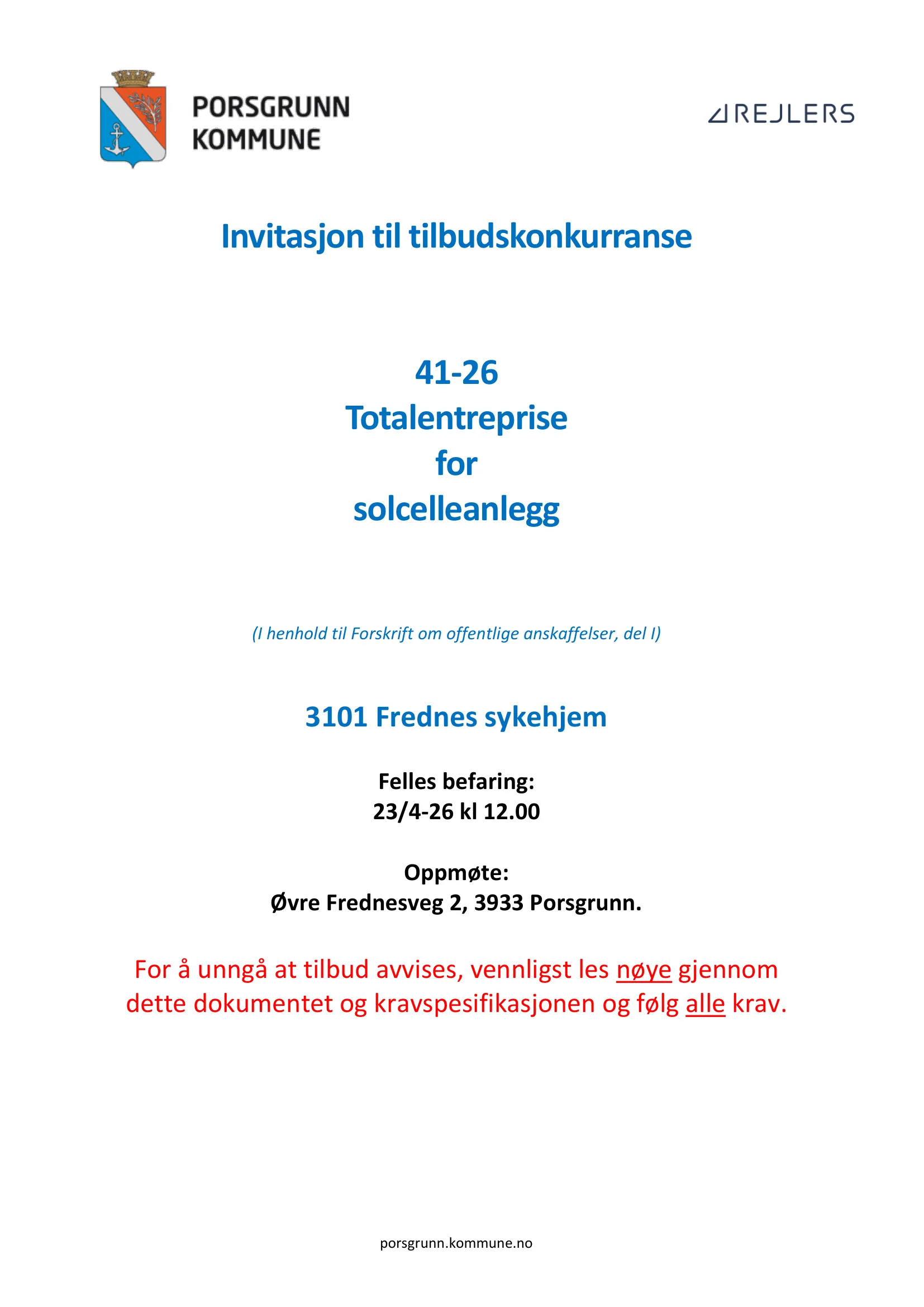 Konkurransebeskrivelse