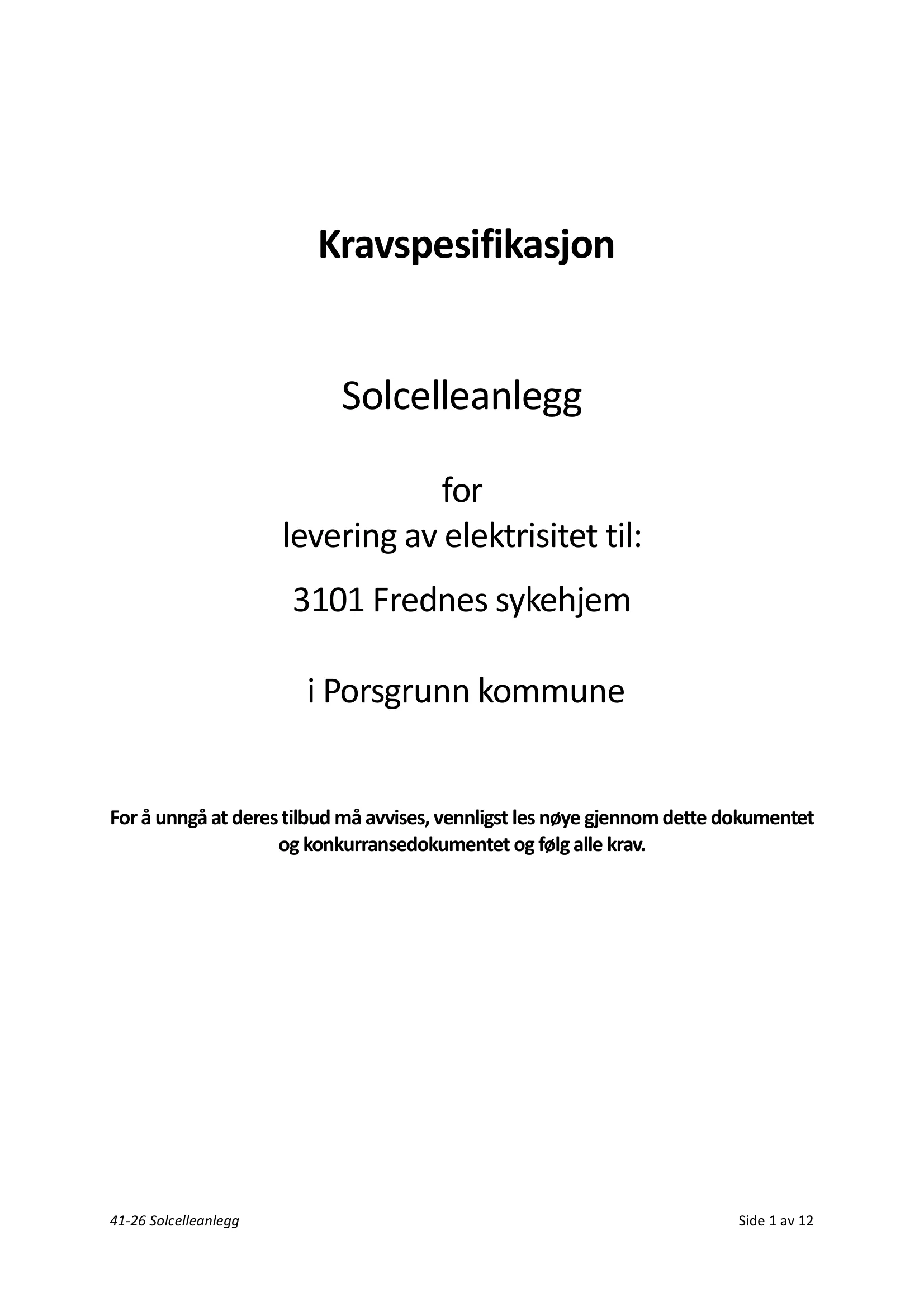 Kravspesifikasjon