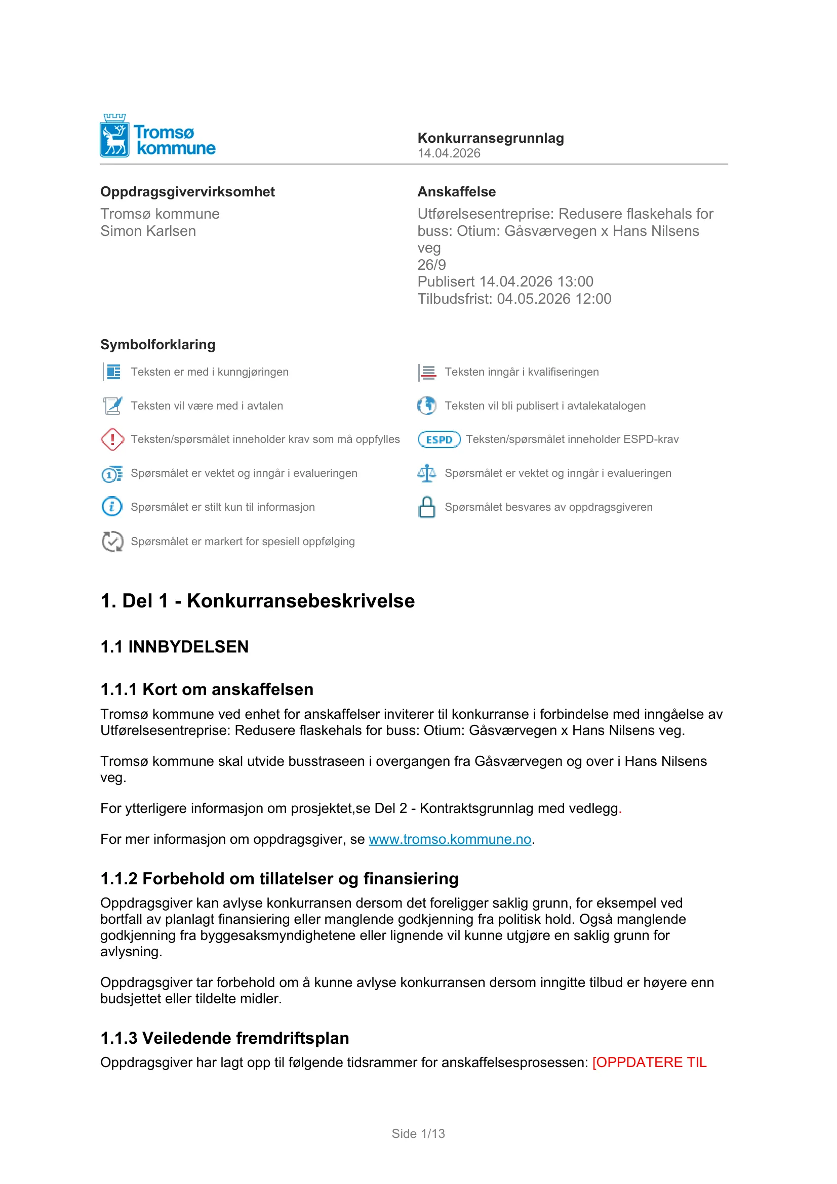 Konkurransebeskrivelse