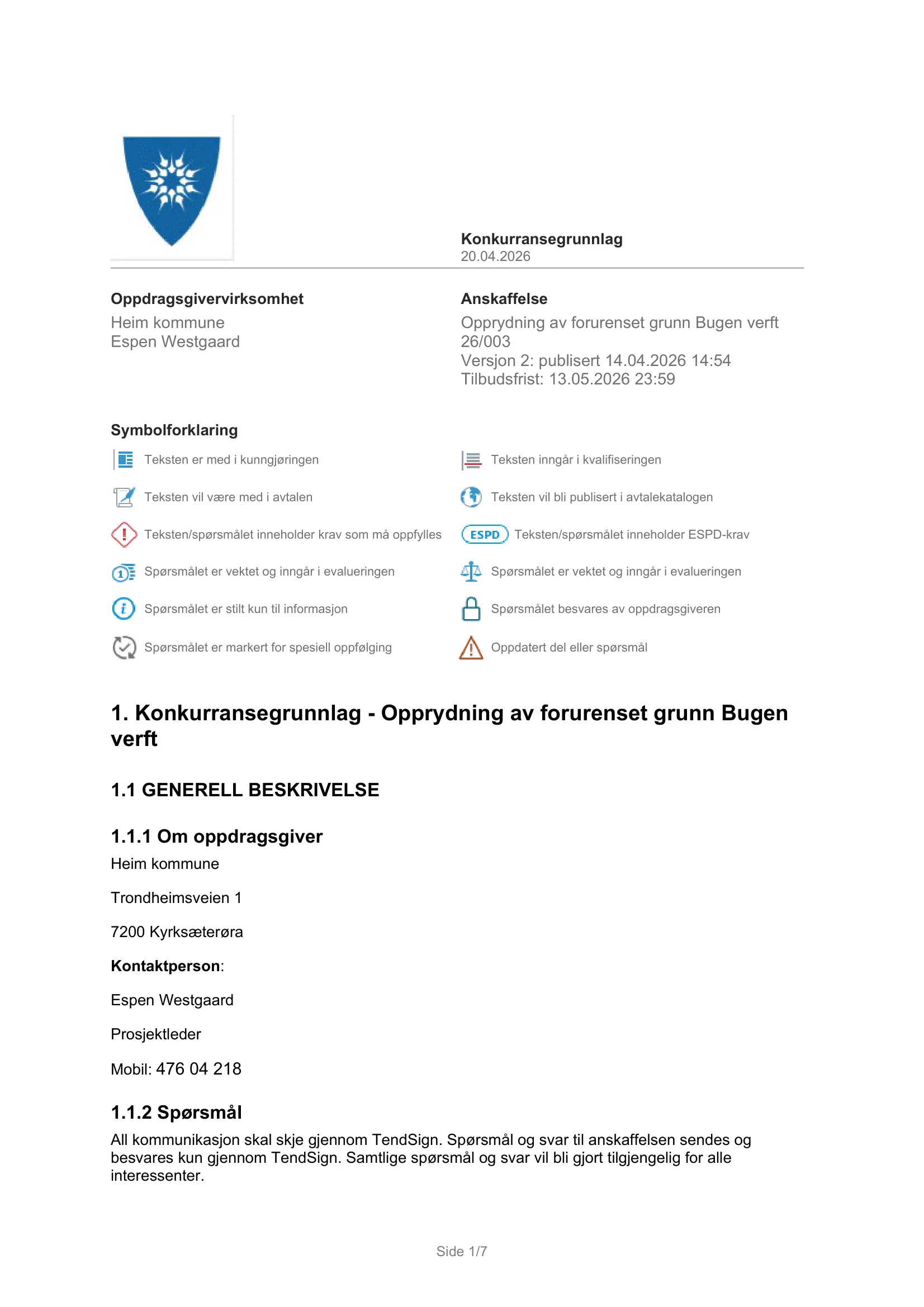 Konkurransebeskrivelse