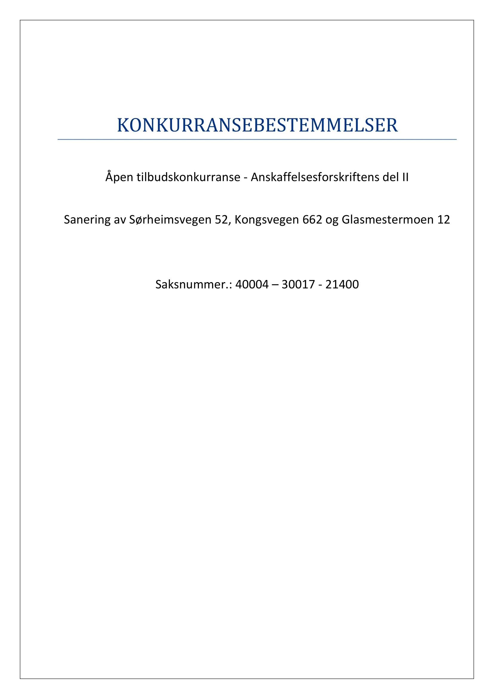 Konkurransebeskrivelse