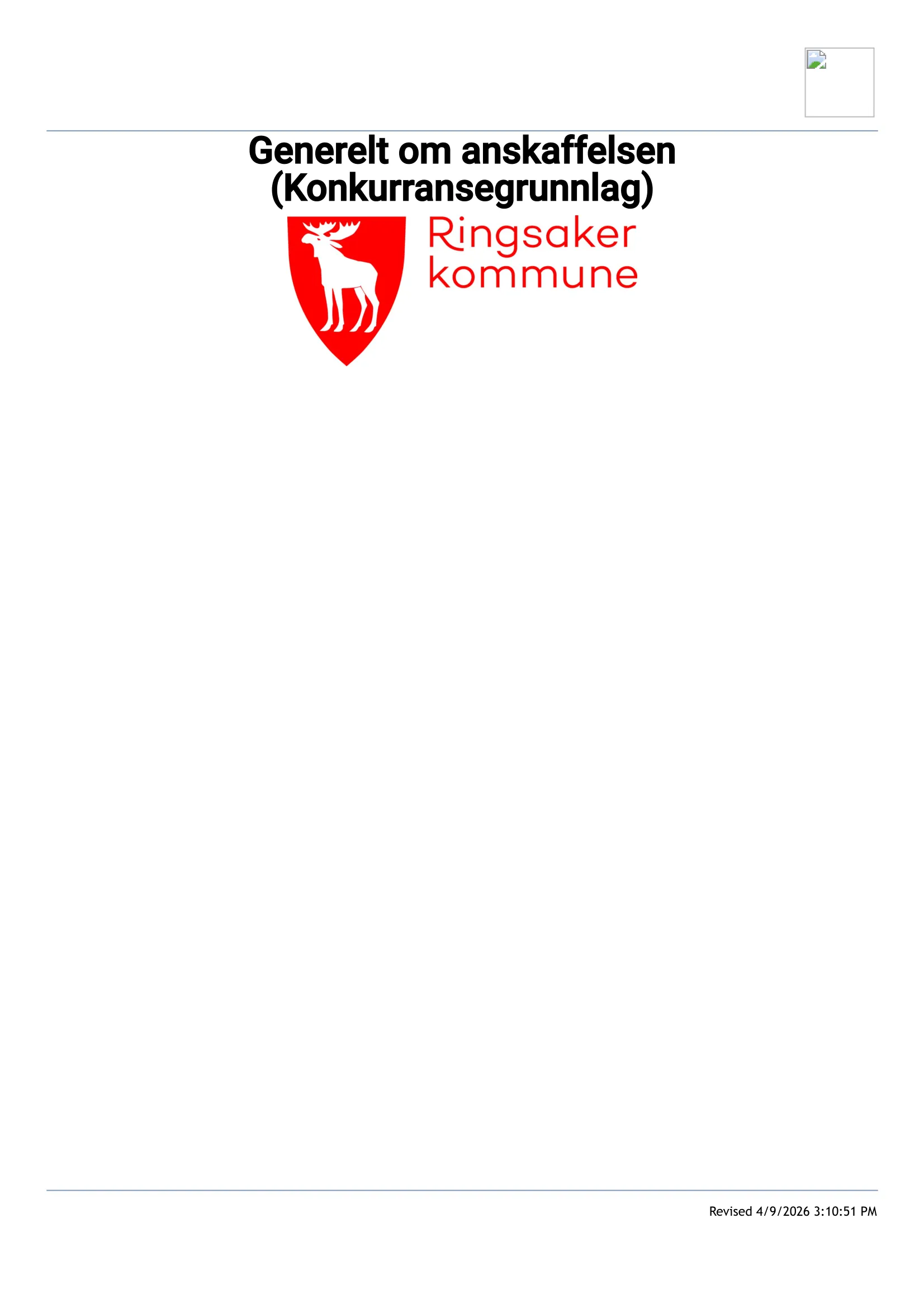 Konkurransebeskrivelse