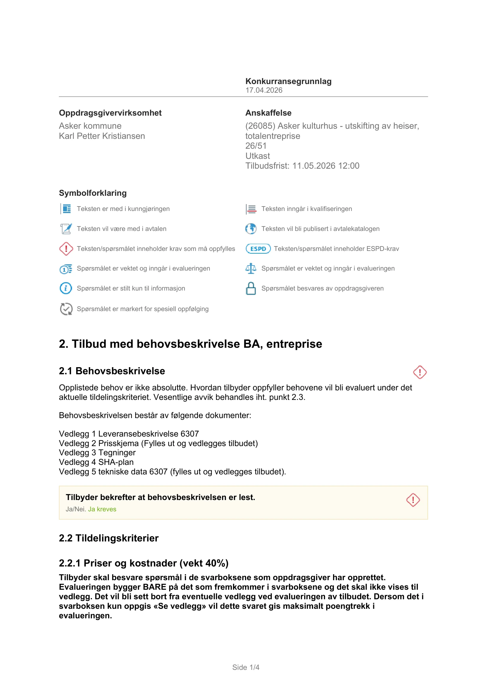 Konkurransebeskrivelse