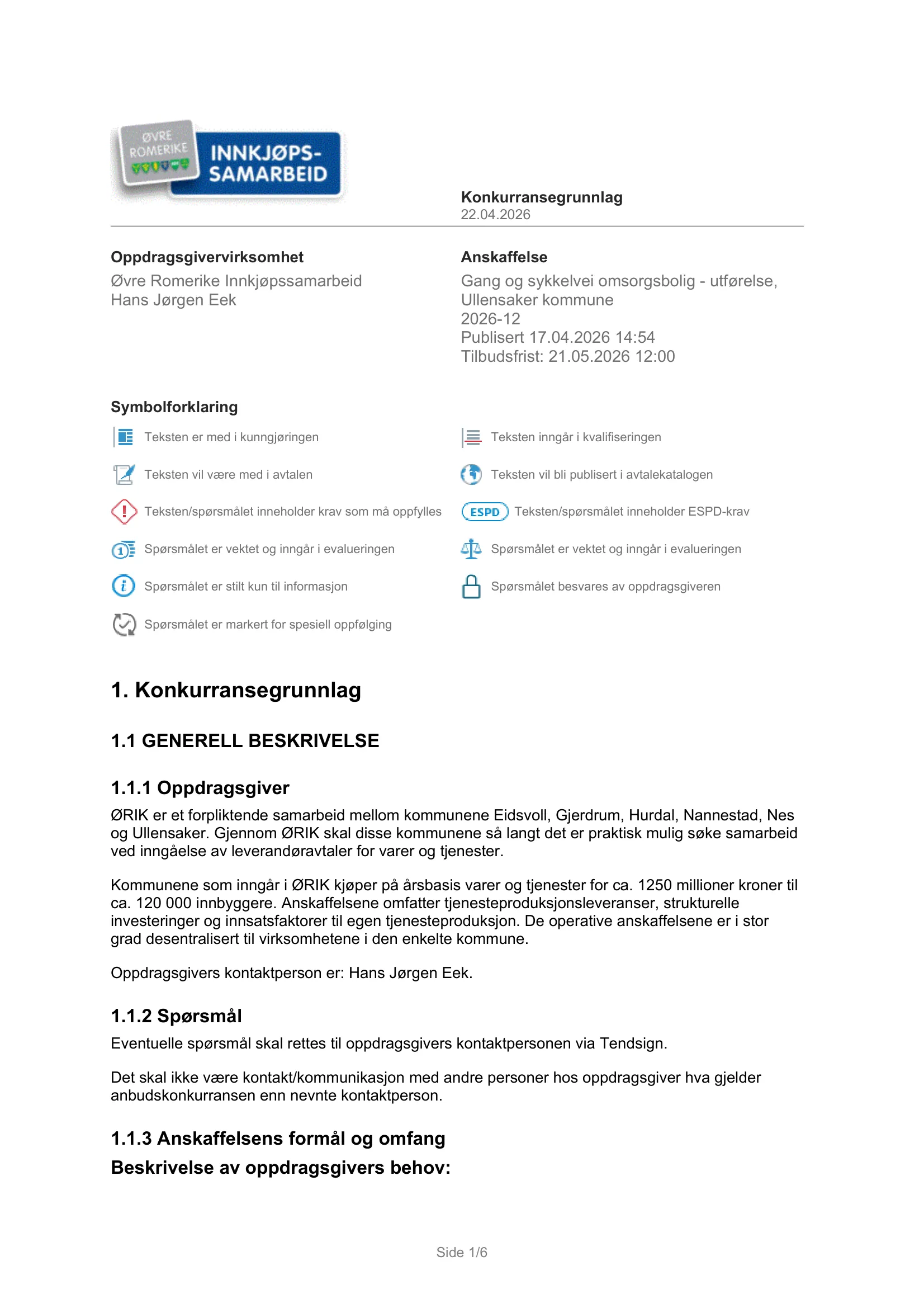 Konkurransebeskrivelse