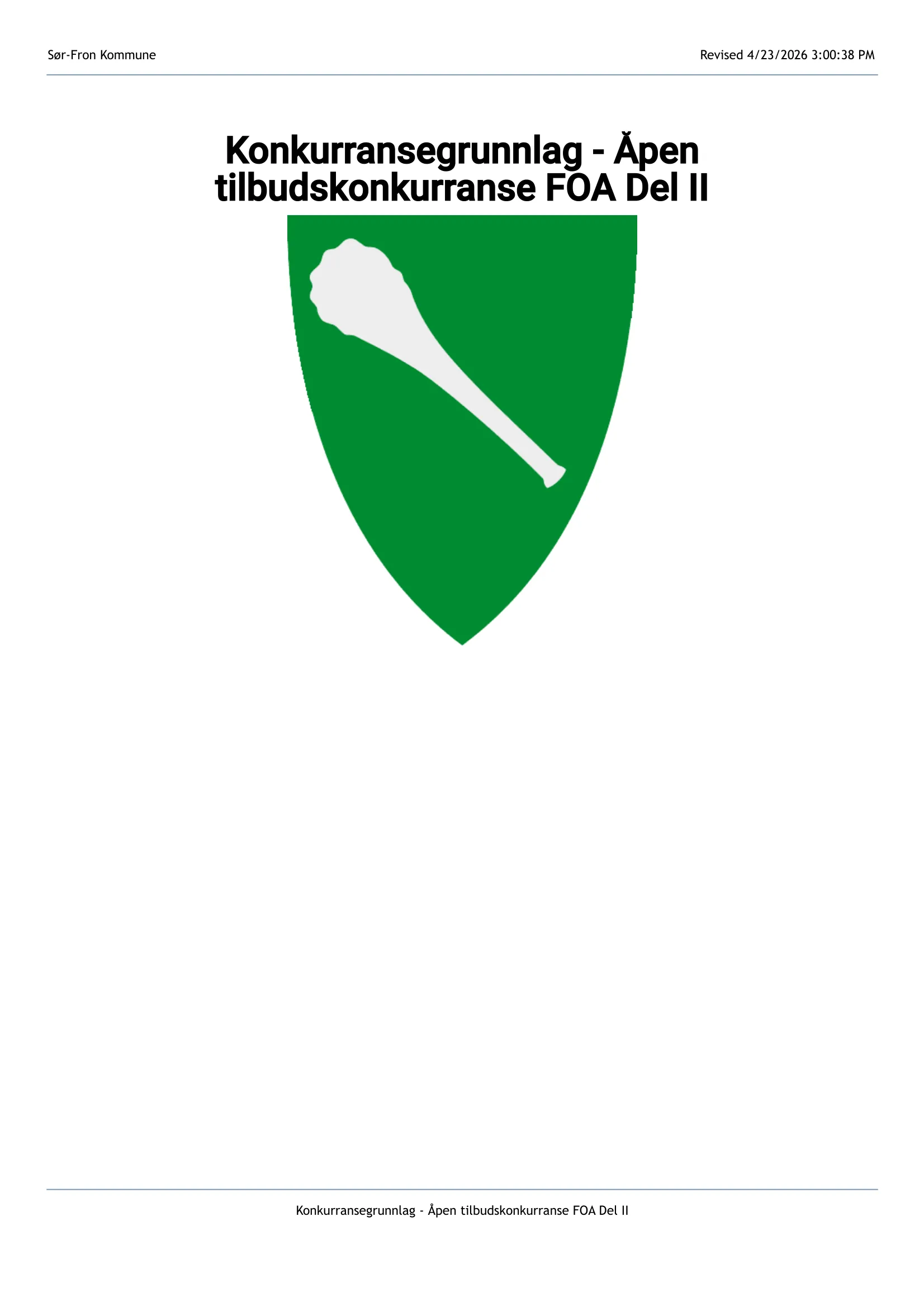 Konkurransebeskrivelse