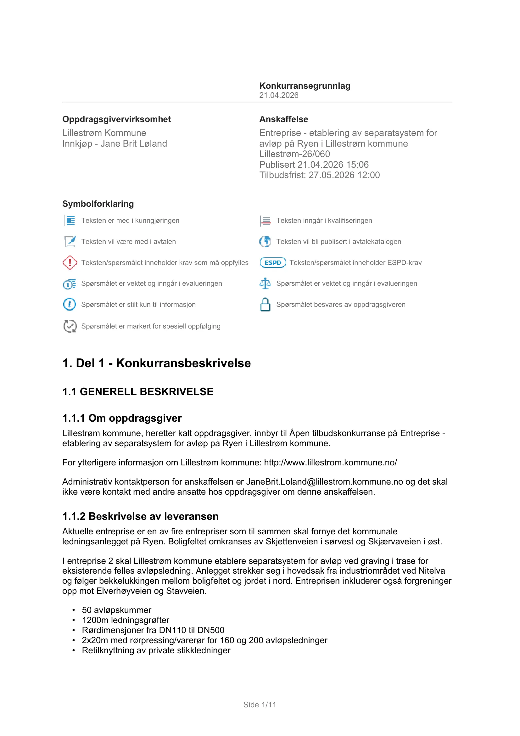 Konkurransebeskrivelse