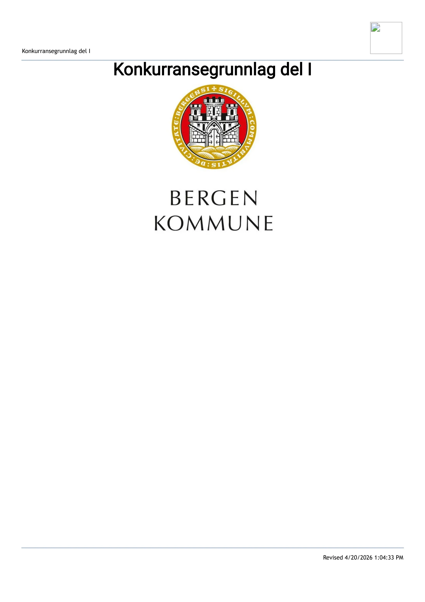 Konkurransebeskrivelse