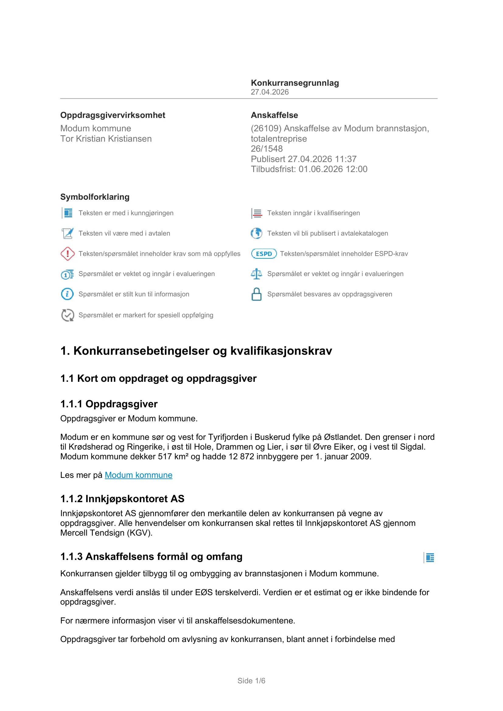 Konkurransebeskrivelse