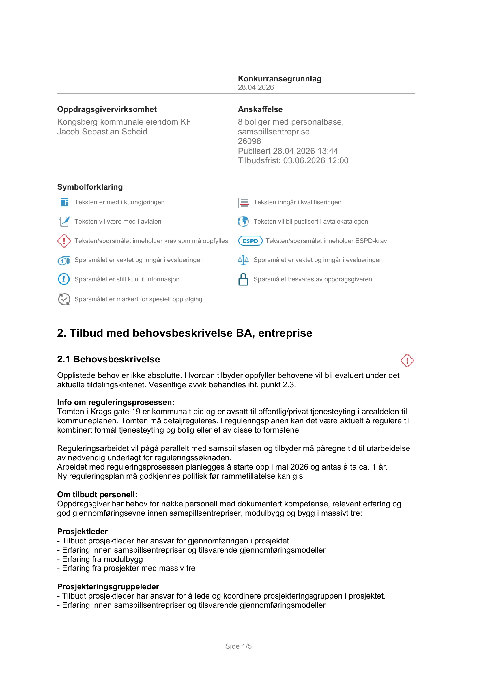 Konkurransebeskrivelse