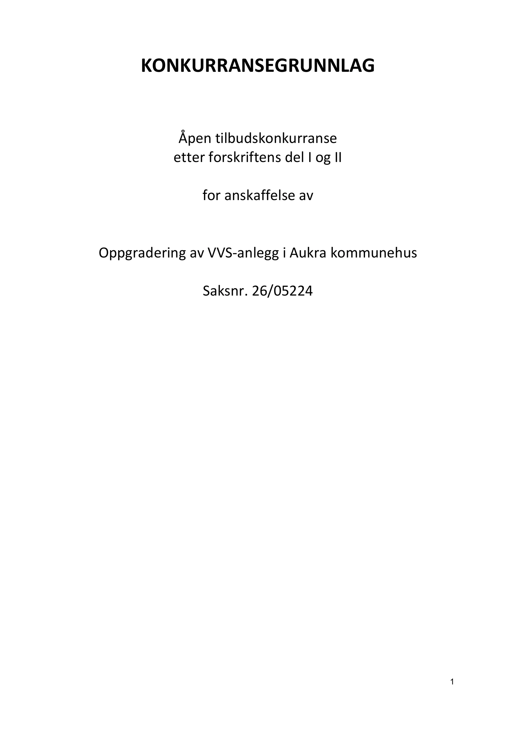 Konkurransebeskrivelse