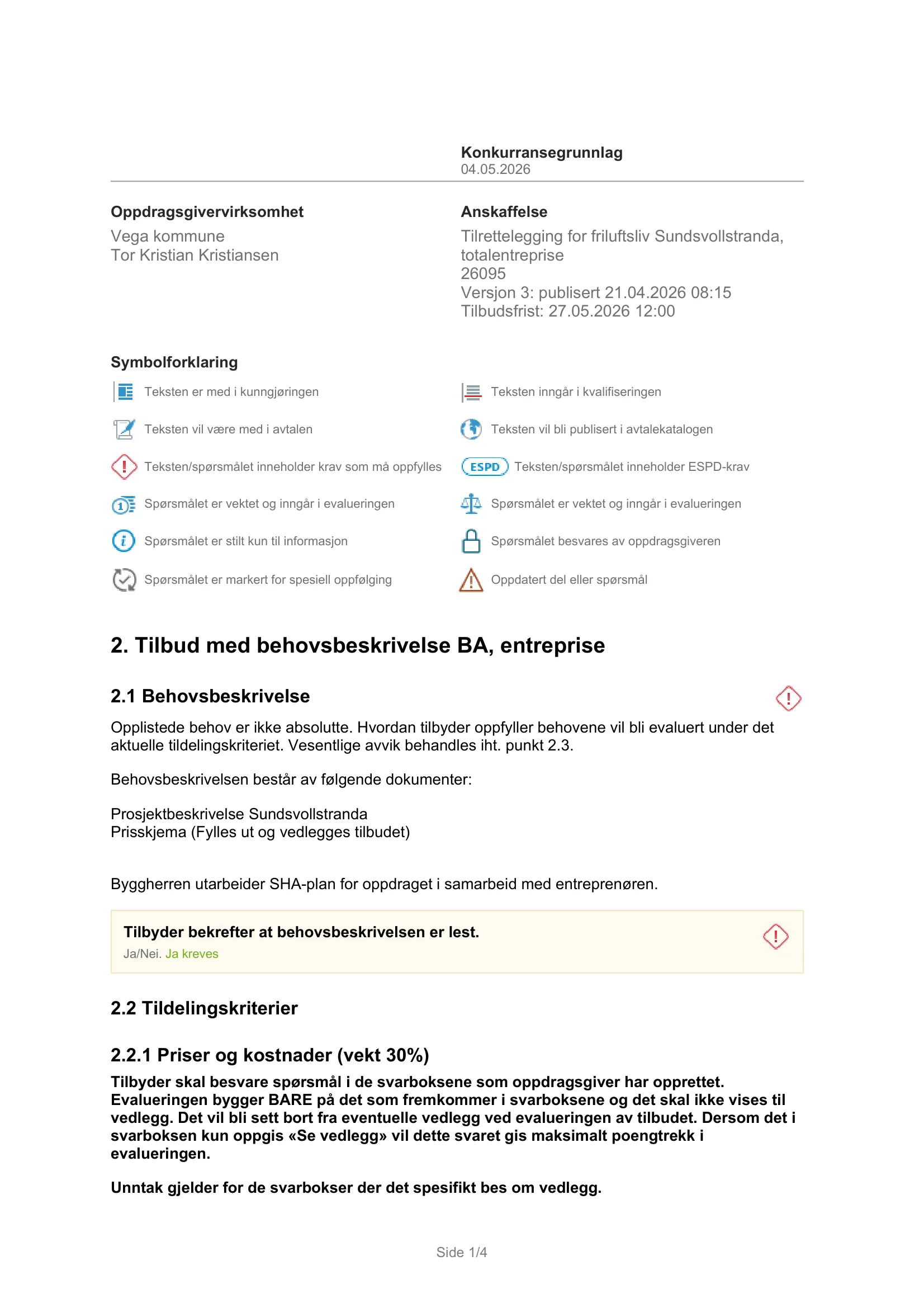 Konkurransebeskrivelse