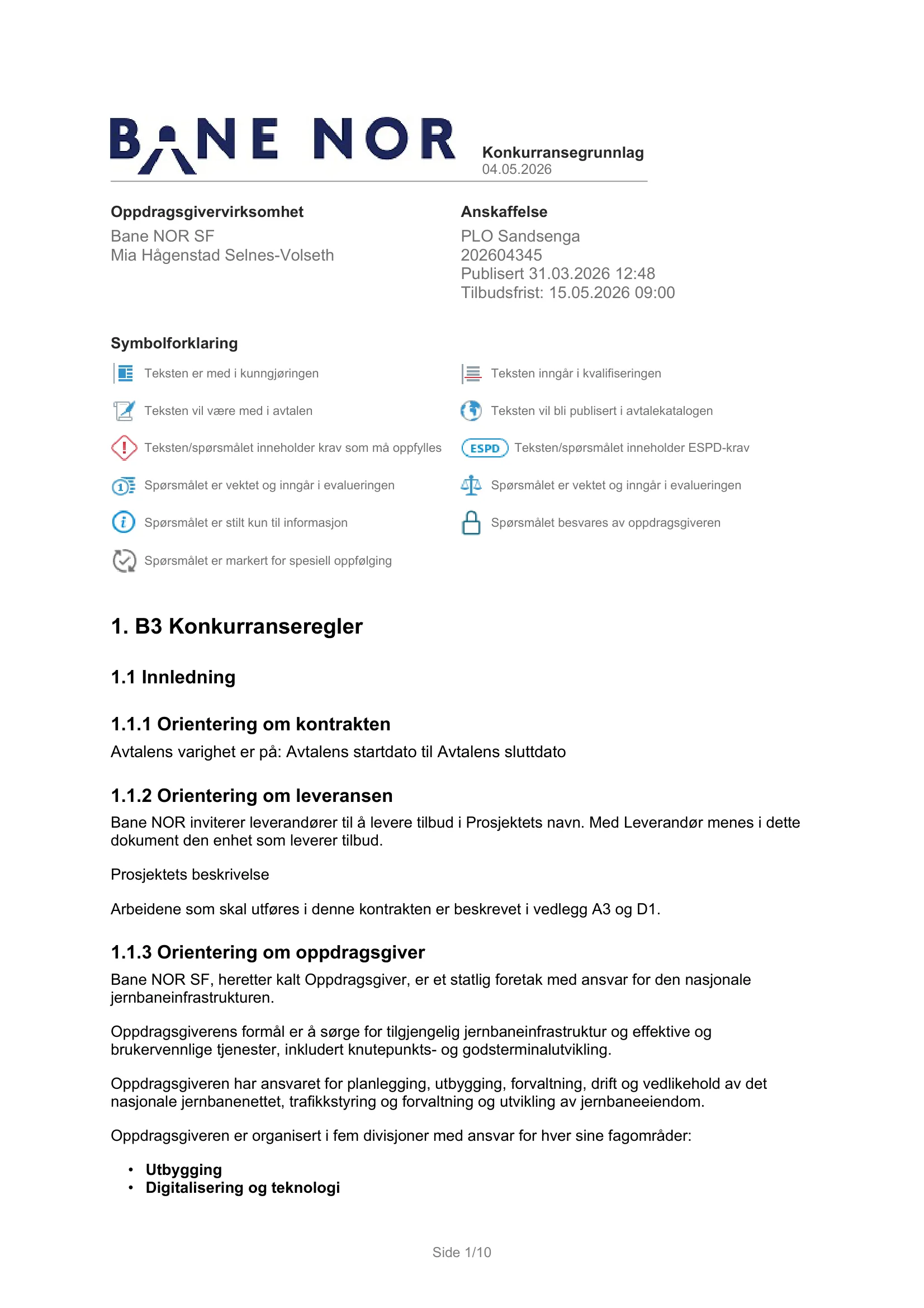 Konkurransebeskrivelse