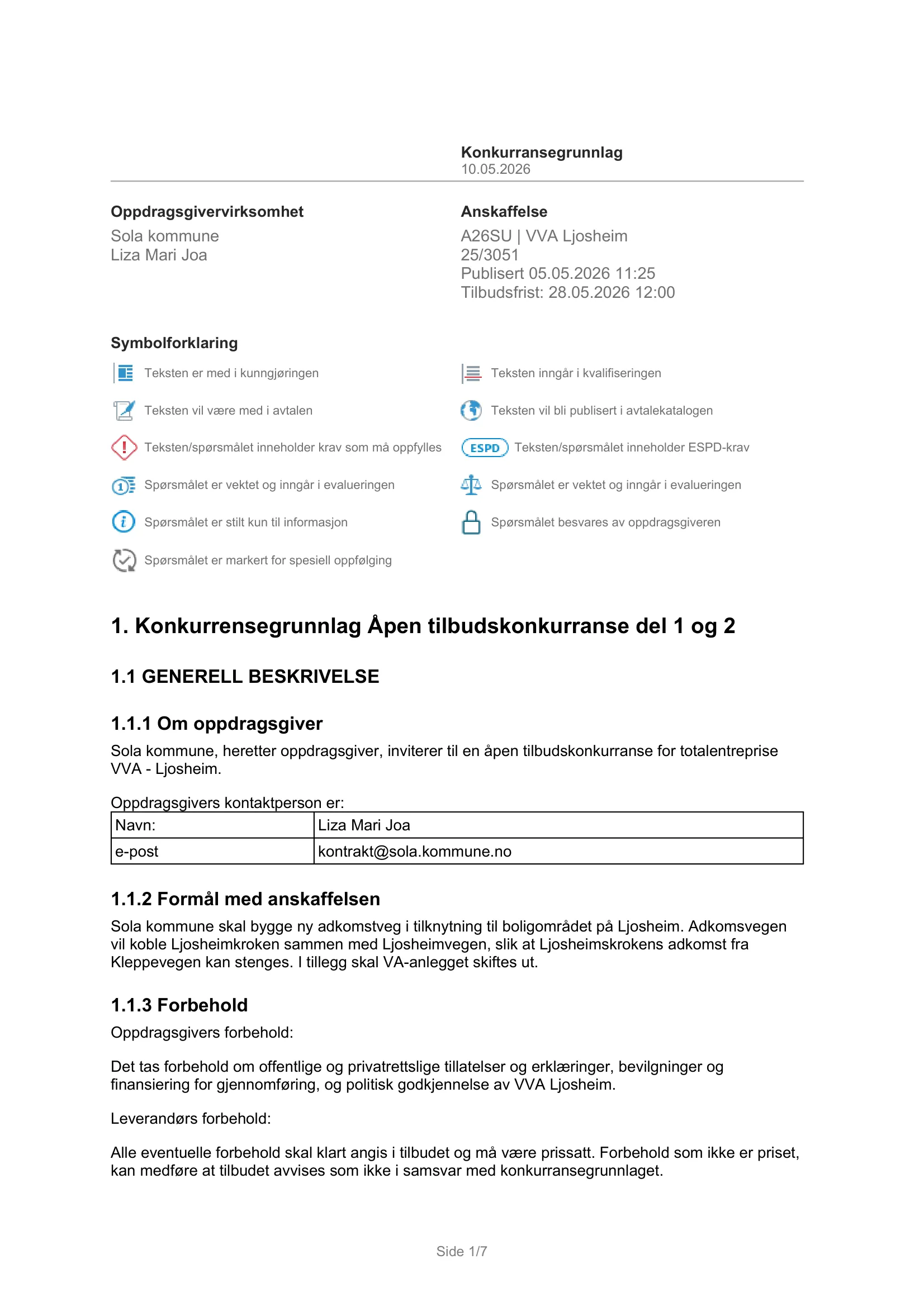 Konkurransebeskrivelse
