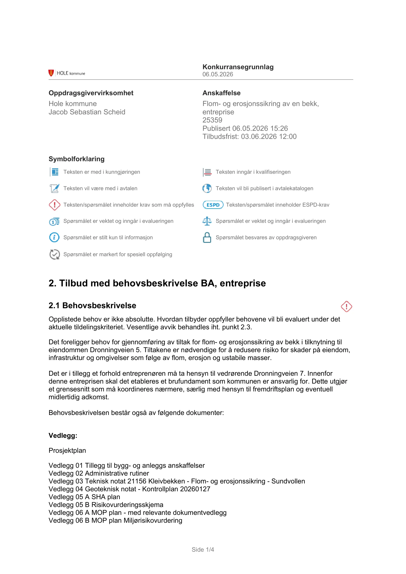 Konkurransebeskrivelse