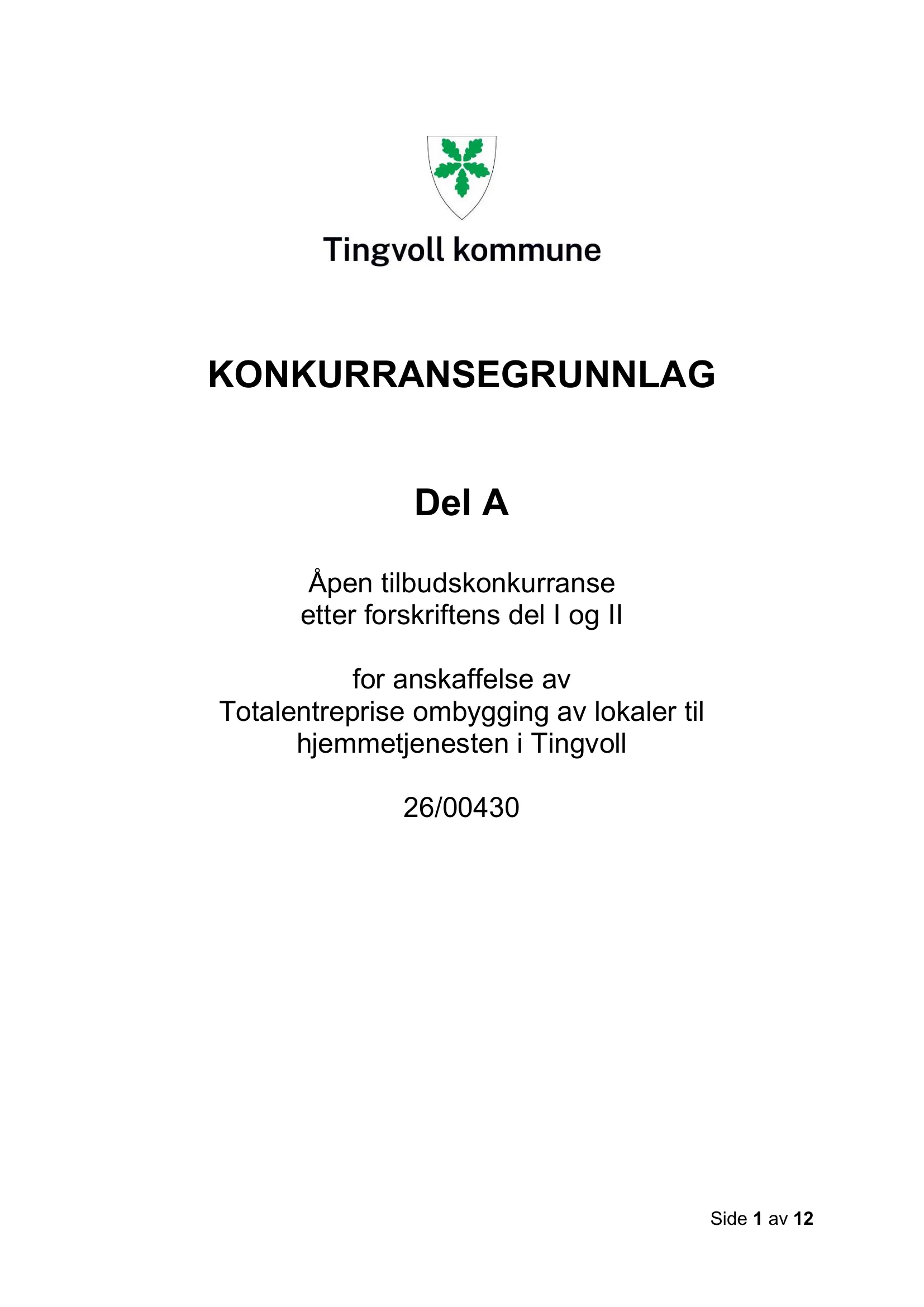 Konkurransebeskrivelse