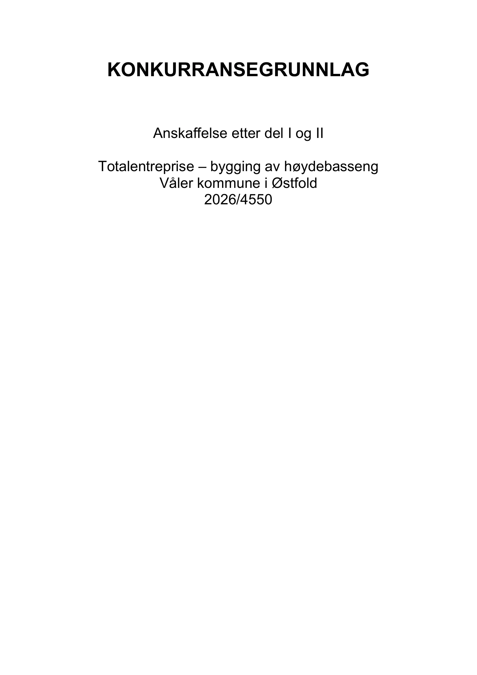 Konkurransebeskrivelse