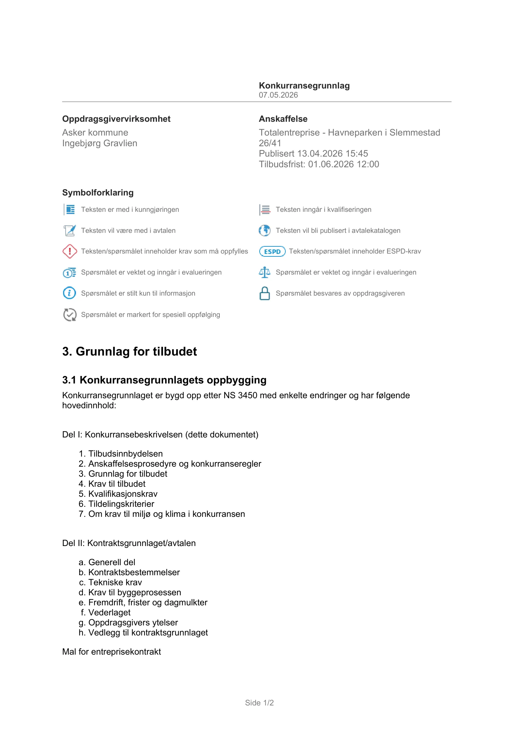 Konkurransebeskrivelse