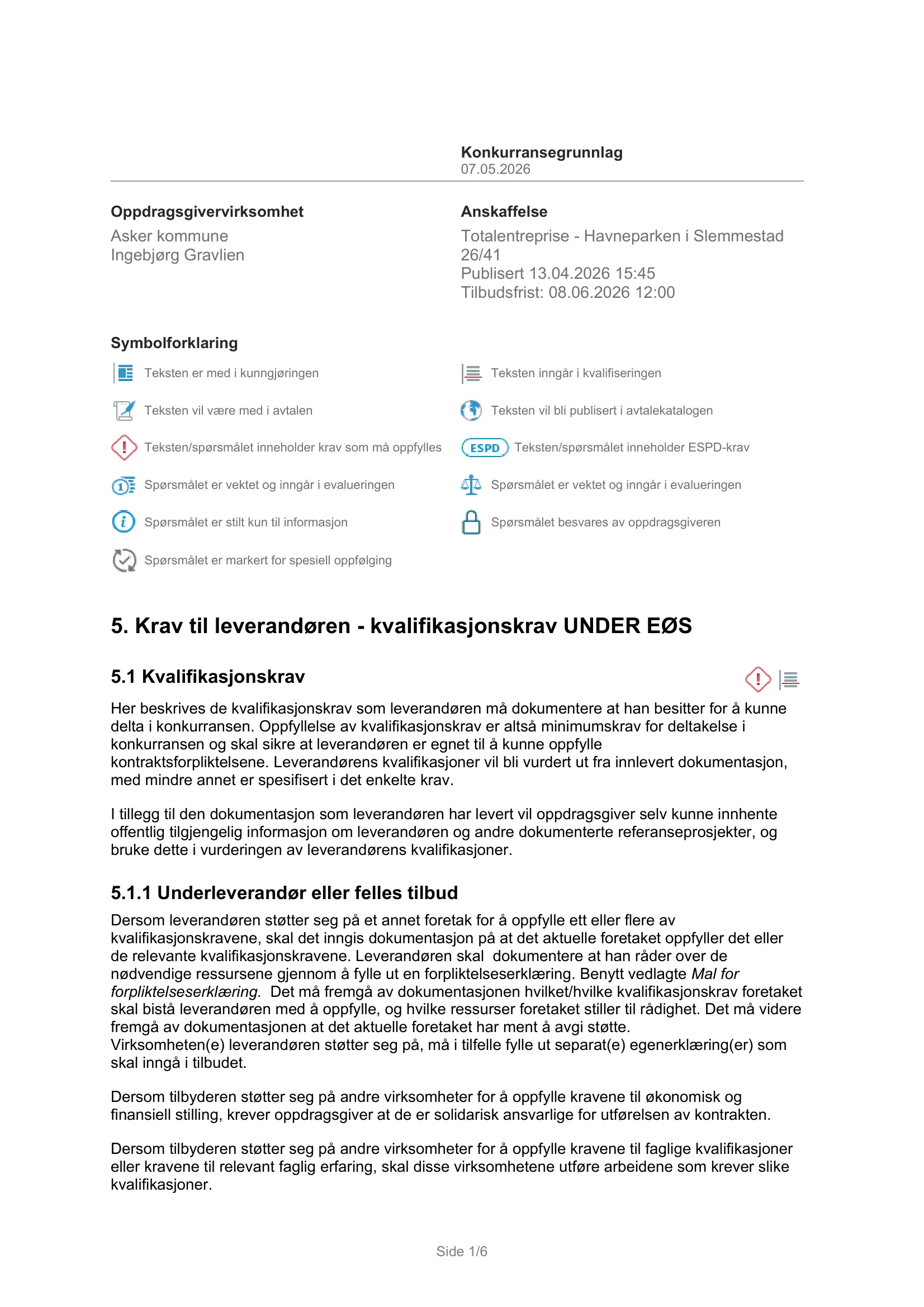 Konkurransebeskrivelse