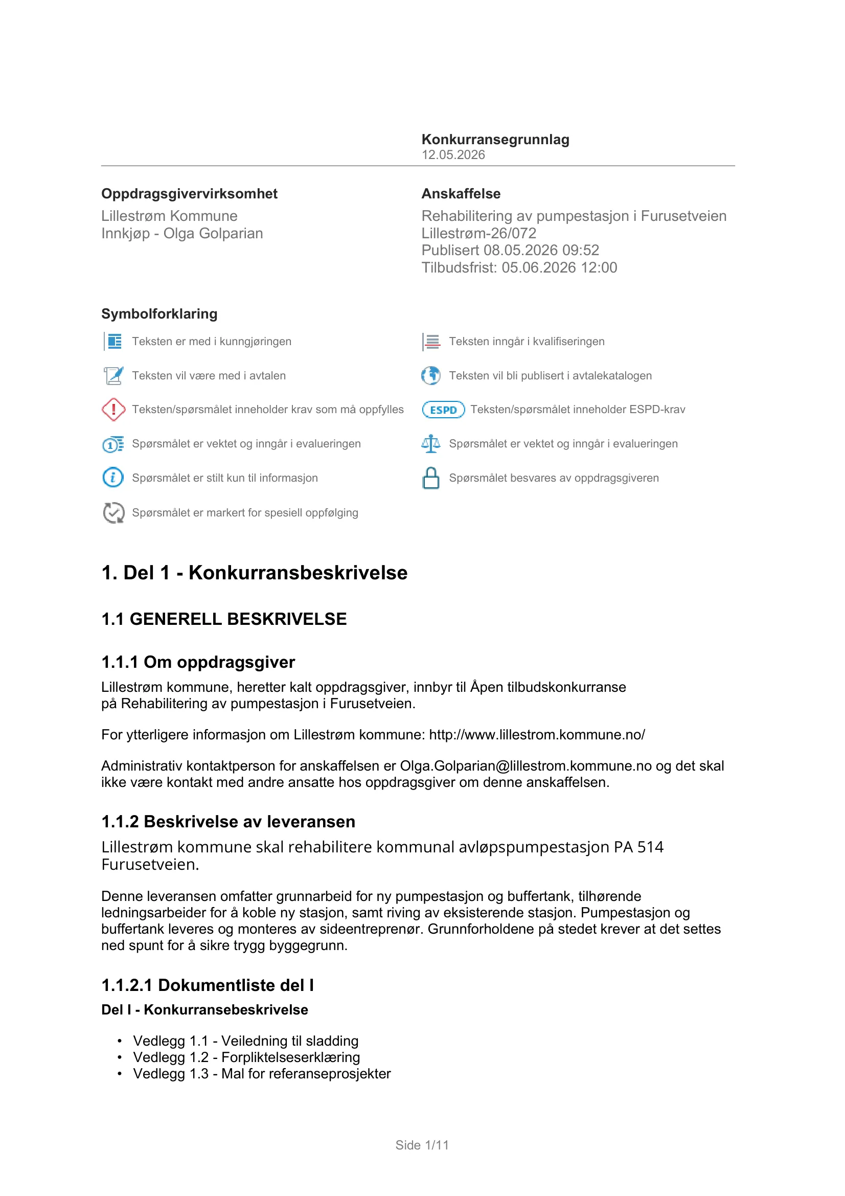 Konkurransebeskrivelse